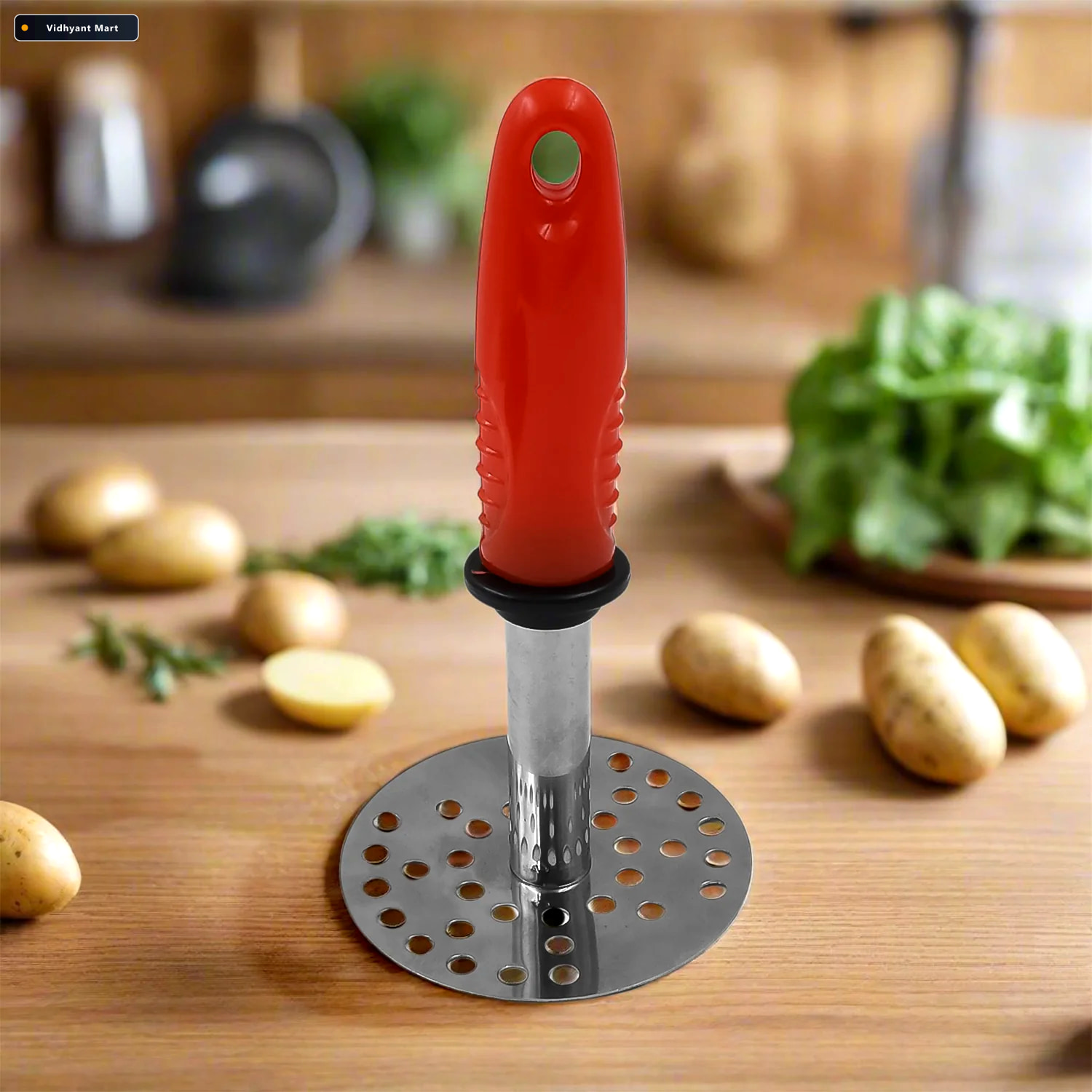Vidhyant Mart Stainless Steel Pav Bhaji Masher Durable Easy To H 1