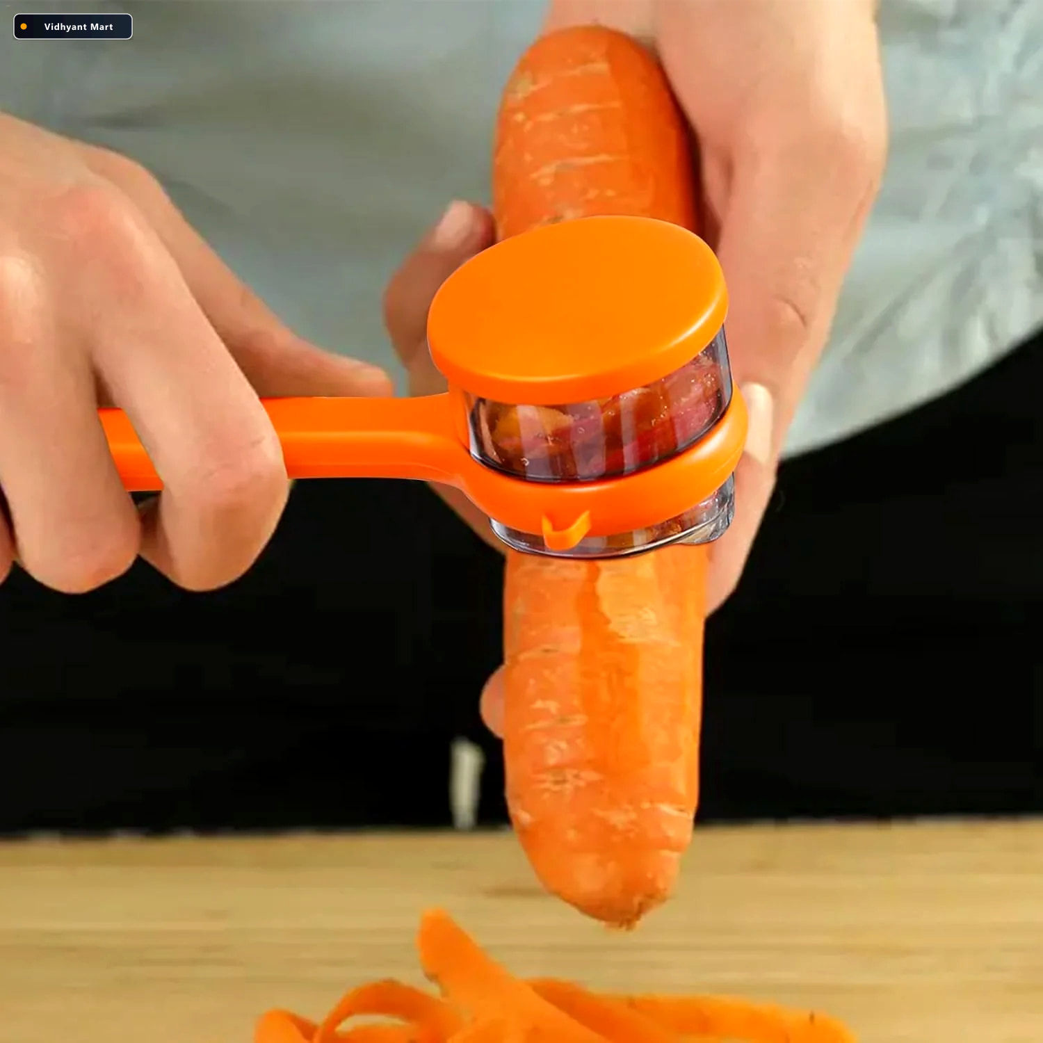 Vidhyant Mart Stainless Steel Peeler With Container Ergonomic Ki 2