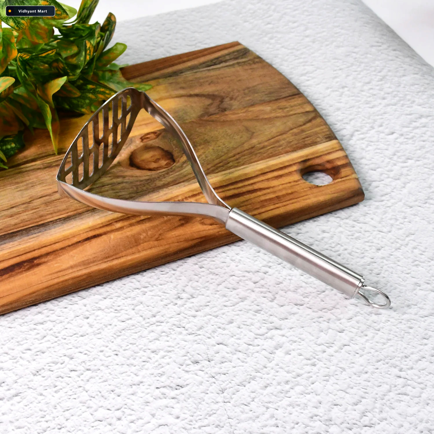 Vidhyant Mart Stainless Steel Potato Masher Ergonomic Handle For 3