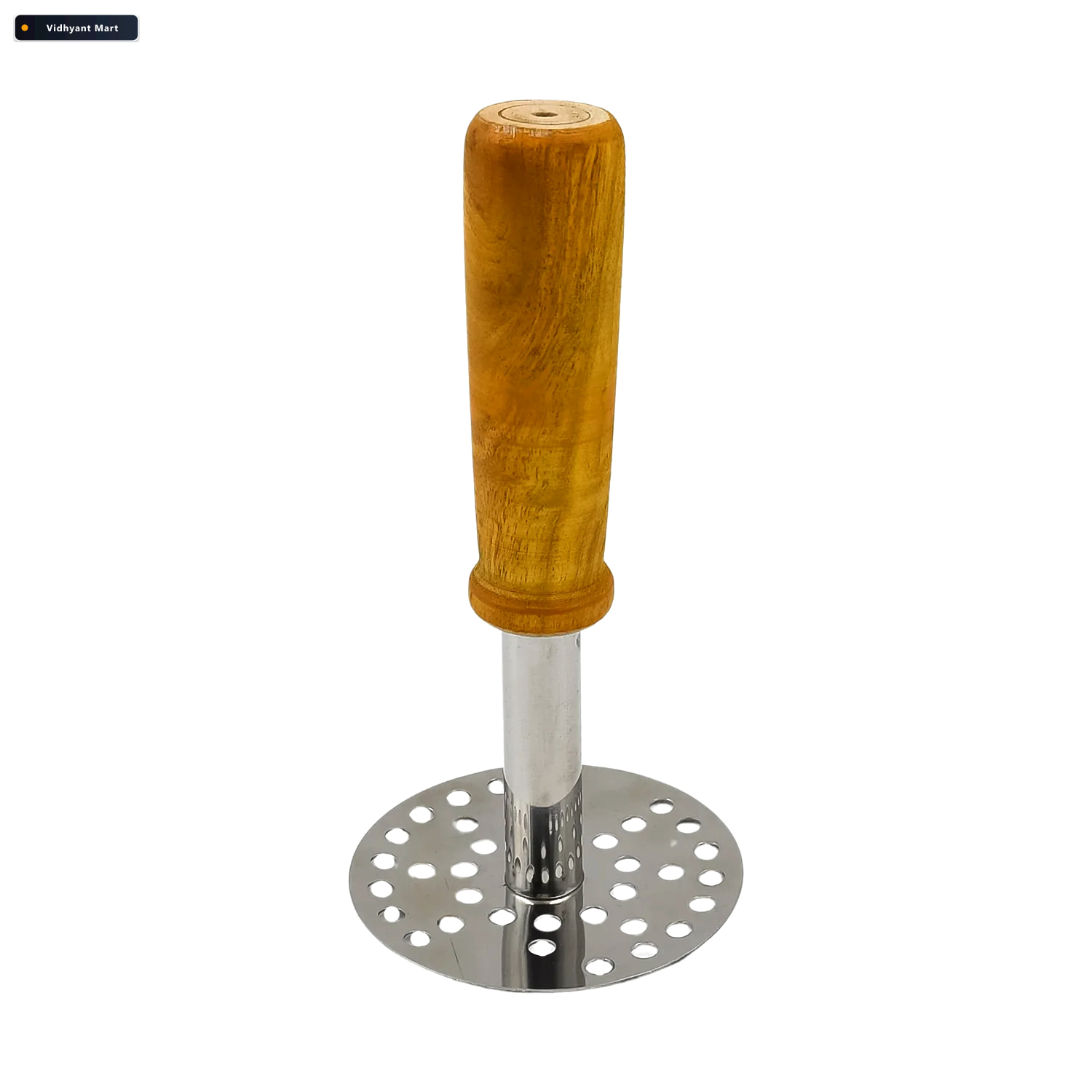 Vidhyant Mart Stainless Steel Potato Masher Wooden Handle Durabl 4