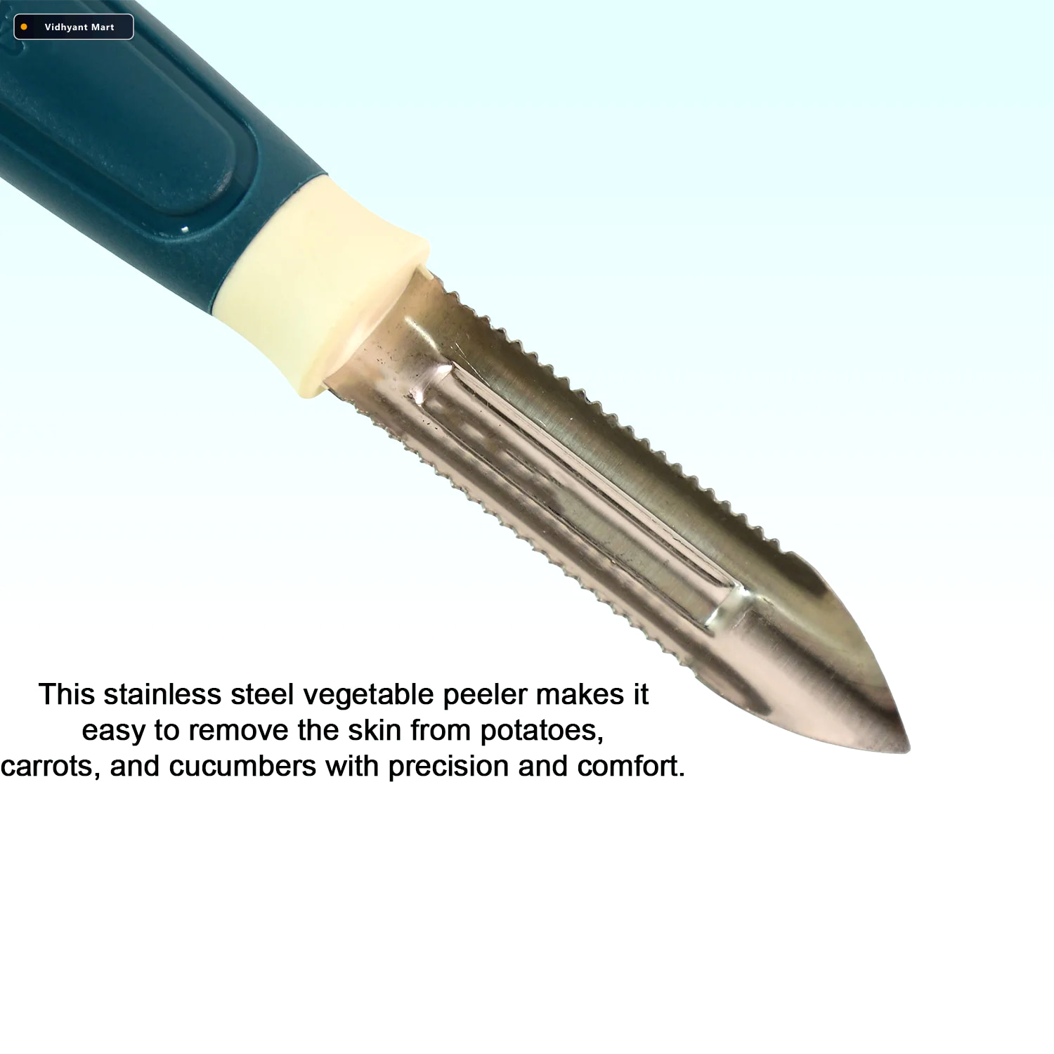 Vidhyant Mart Stainless Steel Potato Peeler Sharp Serrated Blade 4