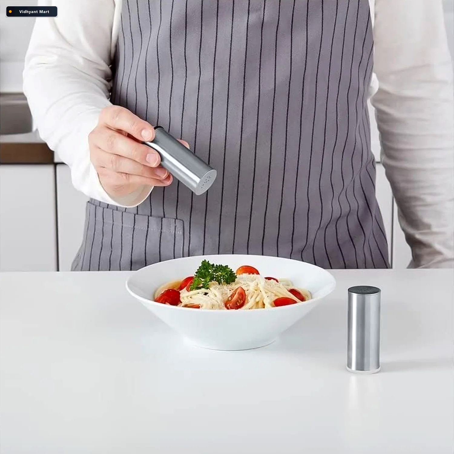 Vidhyant Mart Stainless Steel Salt And Pepper Shaker Set Durable 2