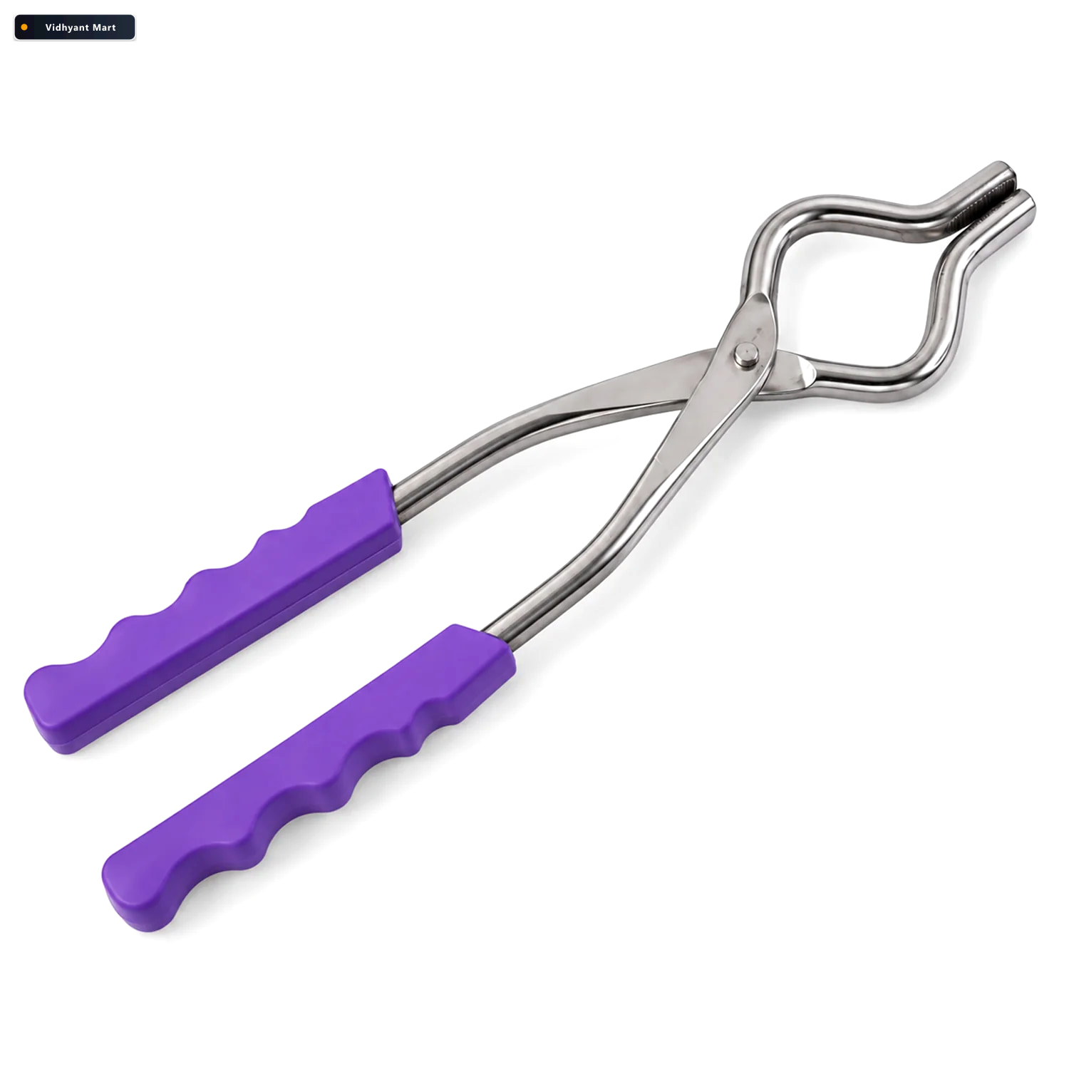 Vidhyant Mart Stainless Steel Sansi Pakkad With Plastic Grip For 4