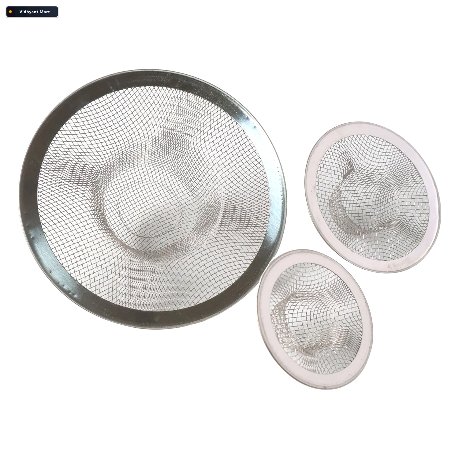 Vidhyant Mart Stainless Steel Sink Drain Strainer Set Prevents C 4