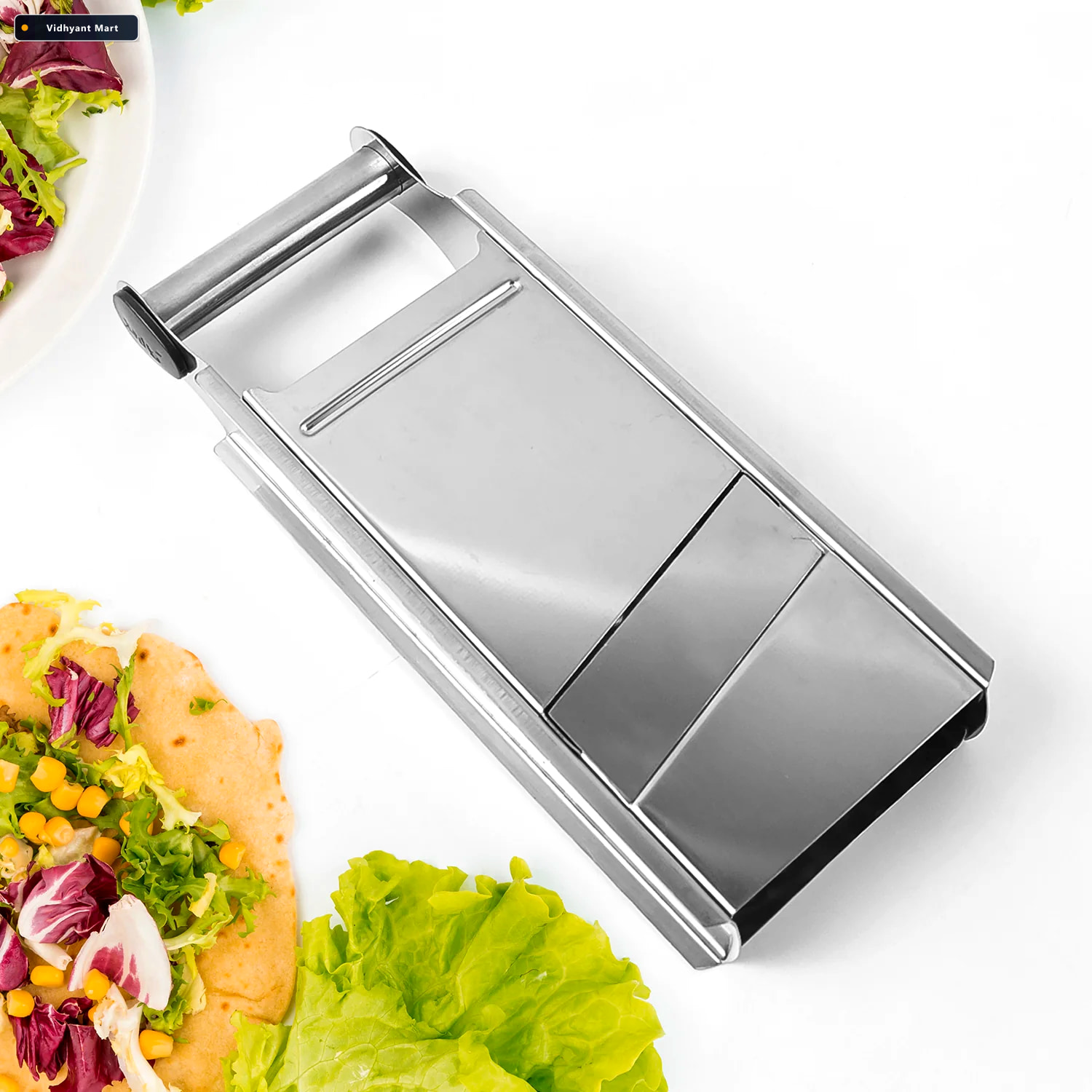 Vidhyant Mart Stainless Steel Slicer Sharp 2 In 1 Kitchen Cutter 3
