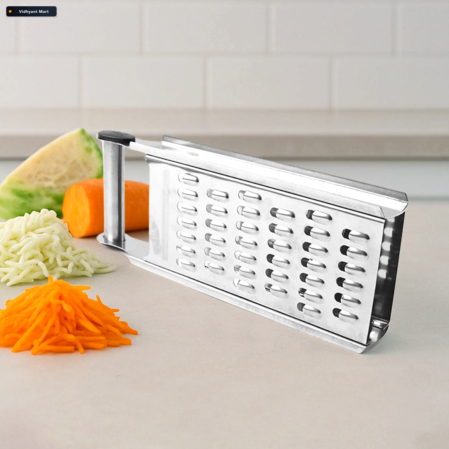 Vidhyant Mart Stainless Steel Slicer Sharp 2 In 1 Kitchen Cutter 4