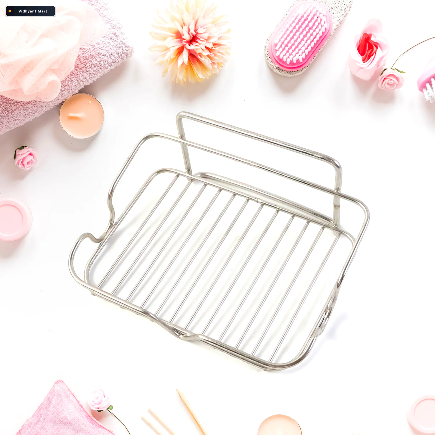 Vidhyant Mart Stainless Steel Soap Holder Fast Drain Rust Resist 2