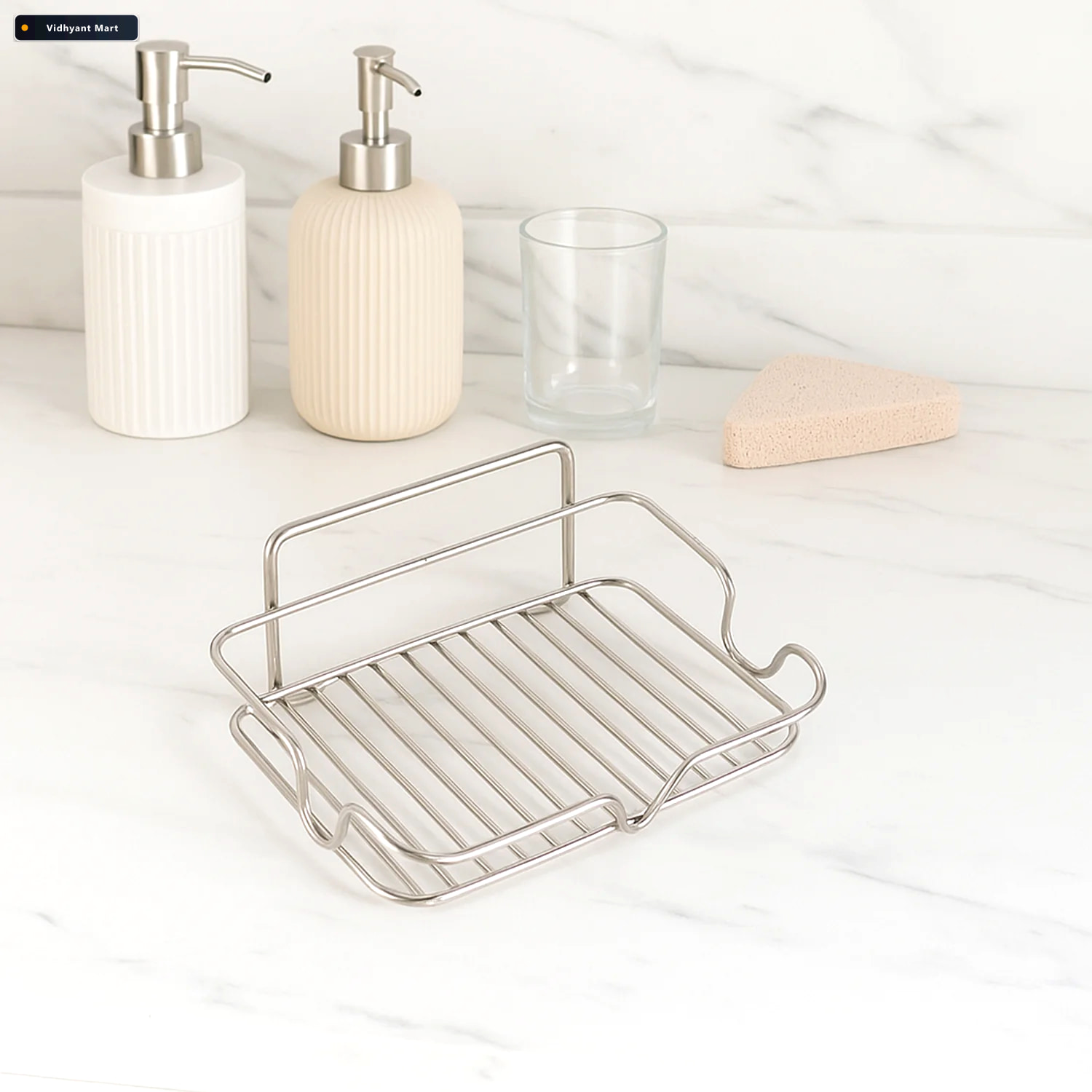 Vidhyant Mart Stainless Steel Soap Holder Fast Drain Rust Resist 3