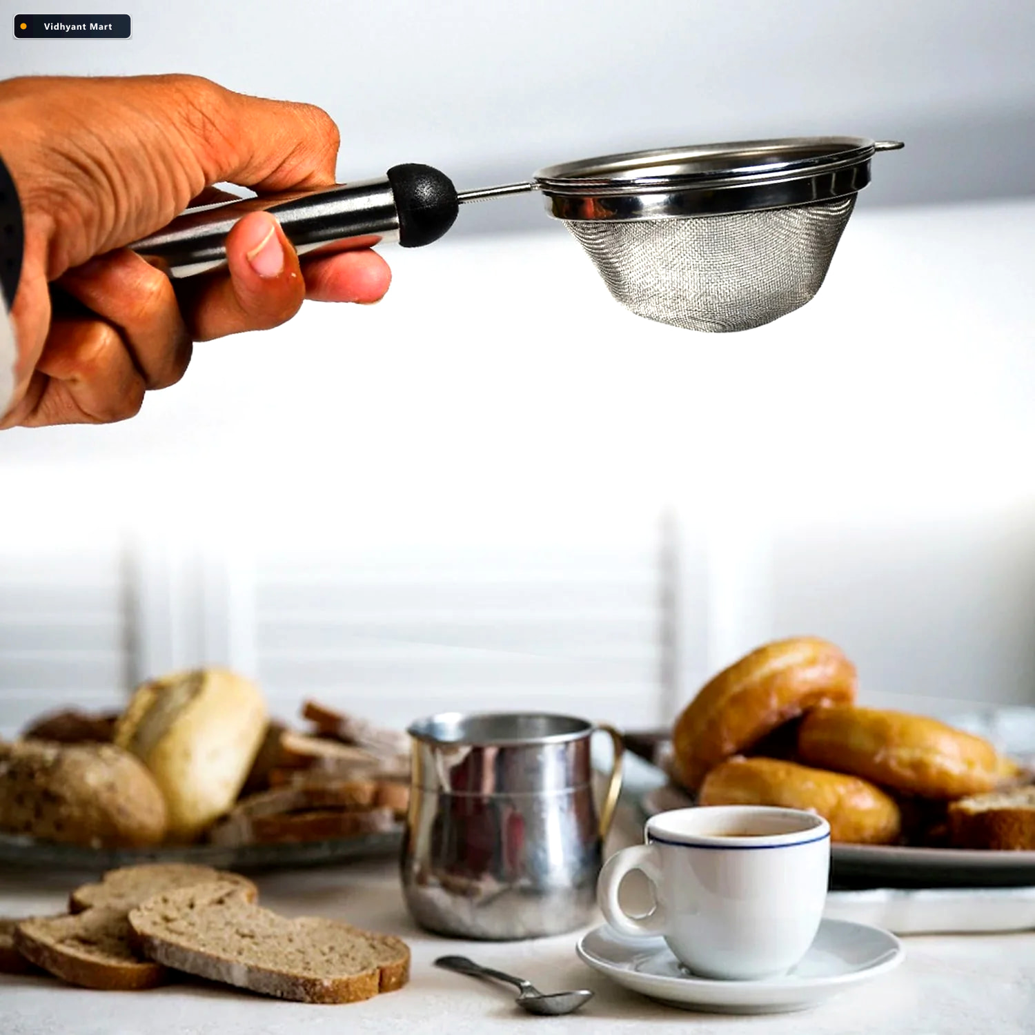 Vidhyant Mart Stainless Steel Strainer Fine Mesh Kitchen Filter 5