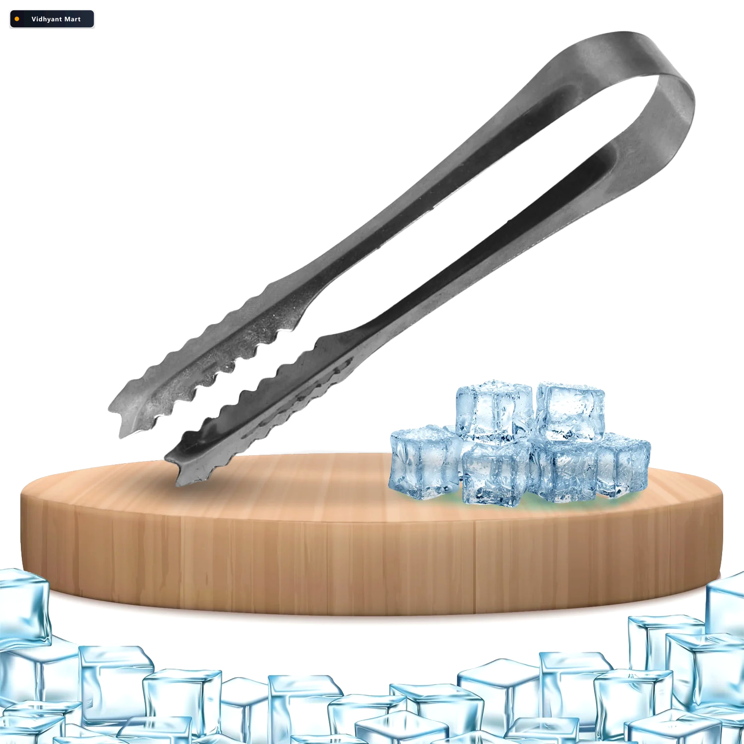 Vidhyant Mart Stainless Steel Tongs 13cm Ice Sugar Serving Quick 2