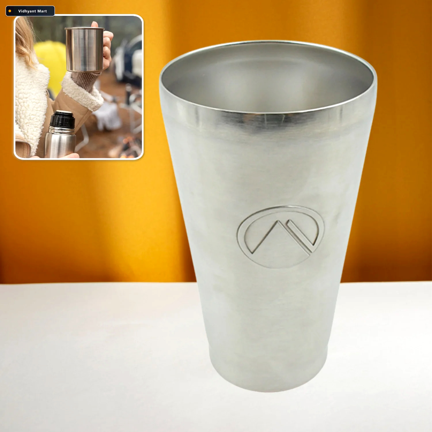 Vidhyant Mart Stainless Steel Travel Mug Insulated Portable Tidy 2