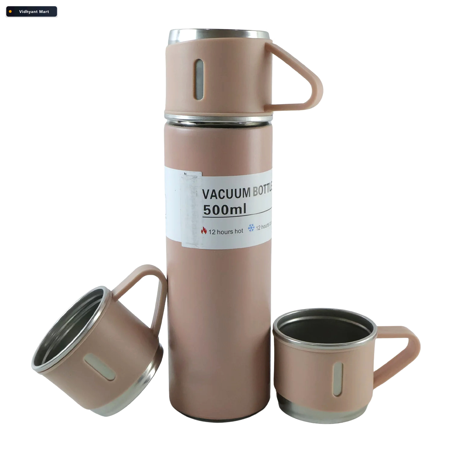 Vidhyant Mart Stainless Steel Vacuum Flask Set Keeps Drinks Hot 4