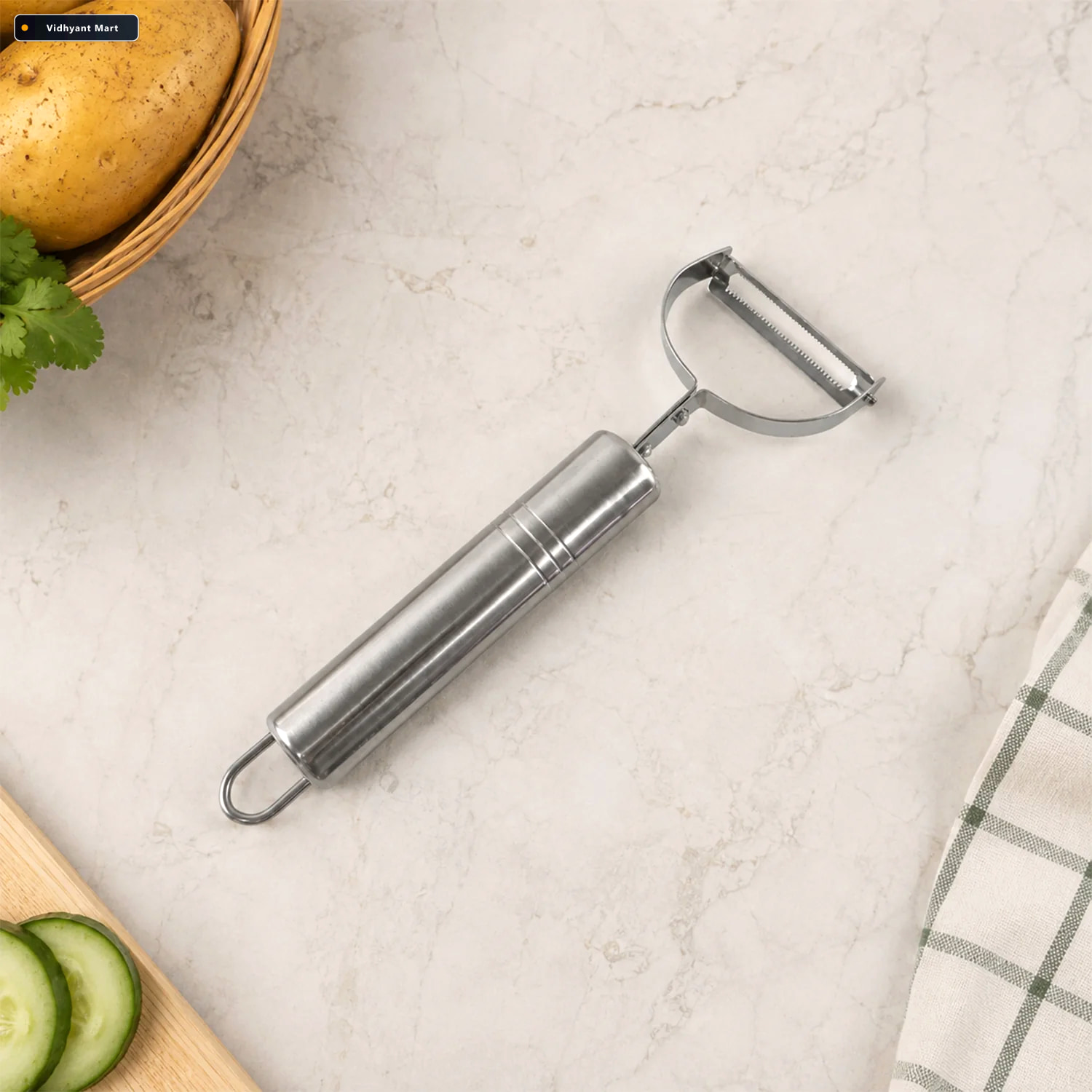 Vidhyant Mart Stainless Steel Vegetable And Fruit Peeler With Sw 3