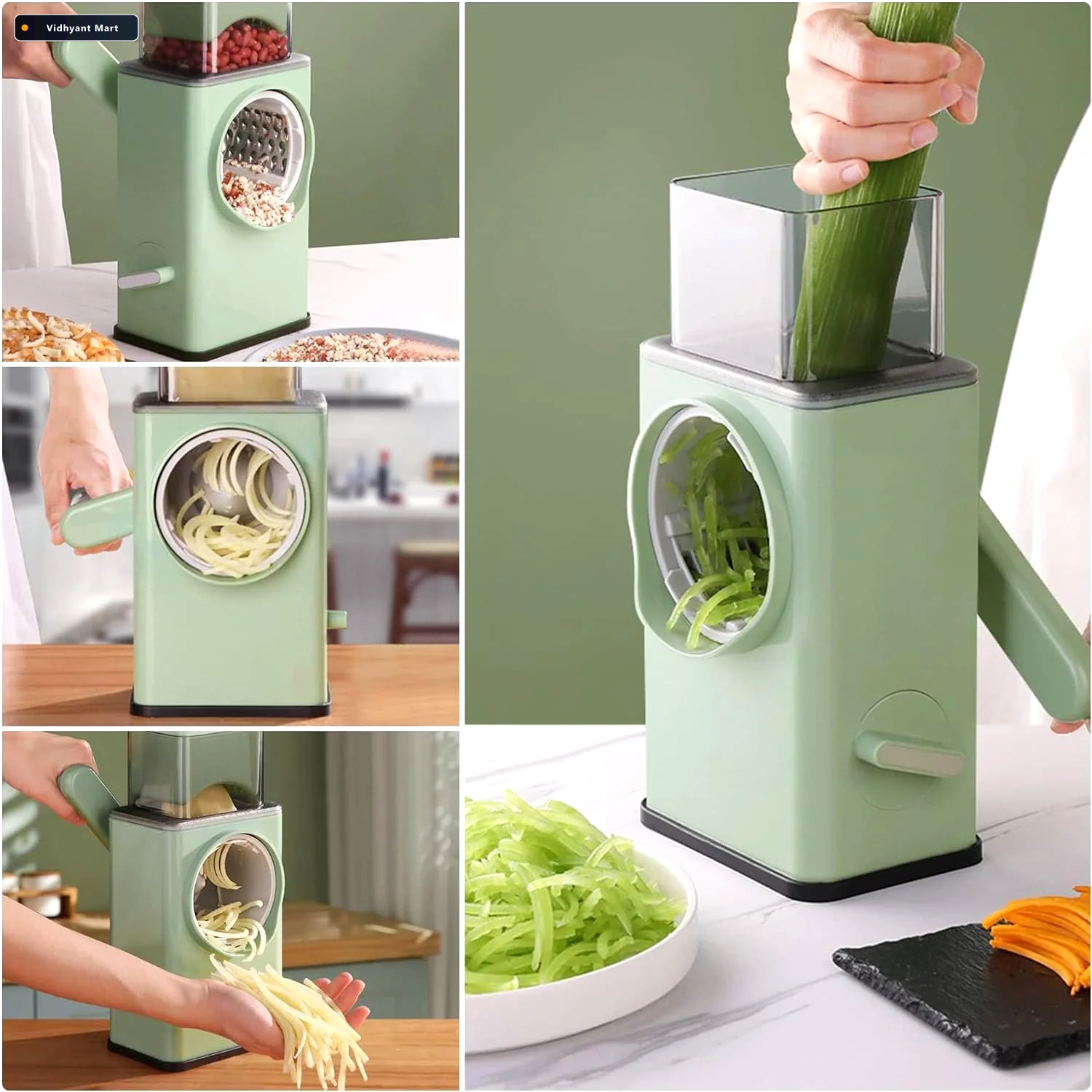 Vidhyant Mart Stainless Steel Vegetable Chopper 6 Blades Mandoli 1