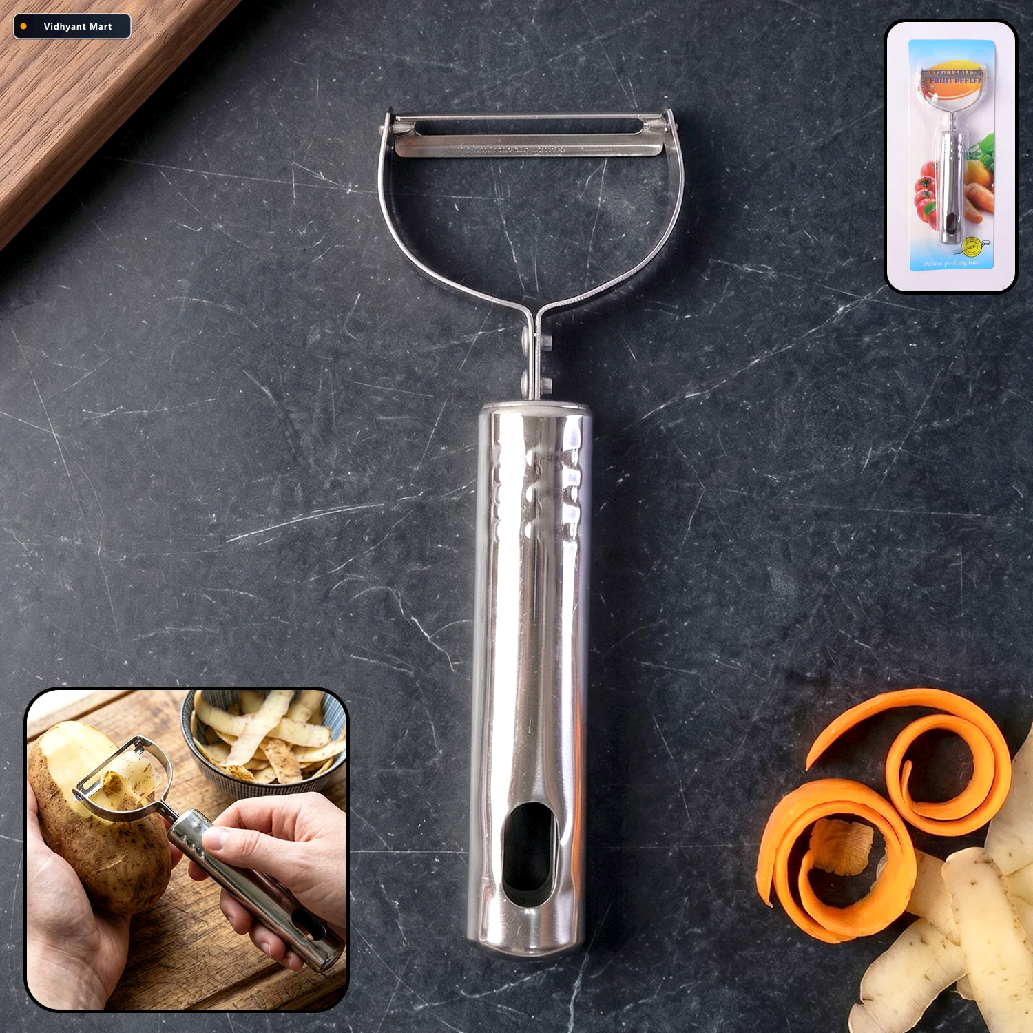 Vidhyant Mart Stainless Steel Vegetable Peeler Effortless Food P 1