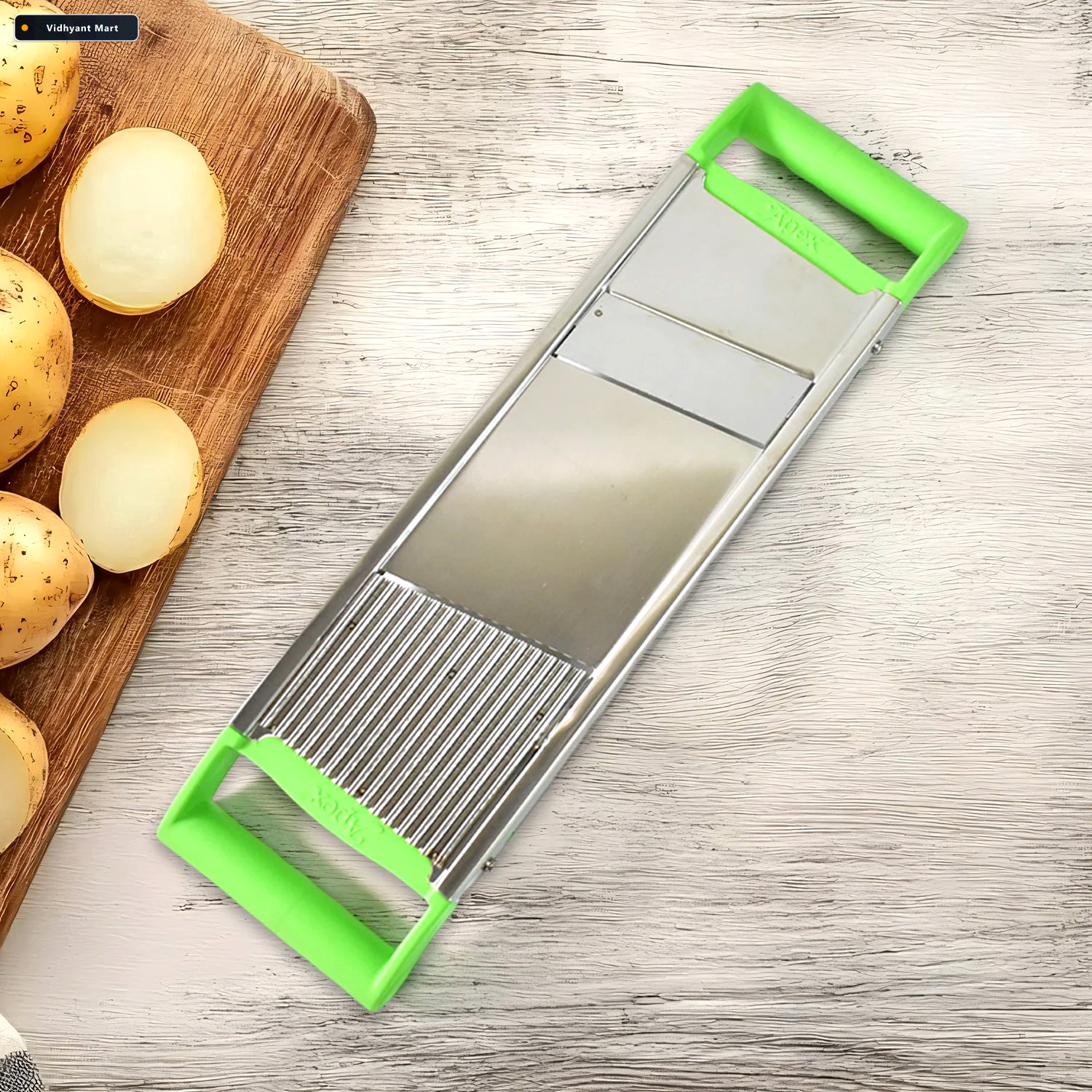 Vidhyant Mart Stainless Steel Vegetable Slicer Durable 2 In 1 Ma 1