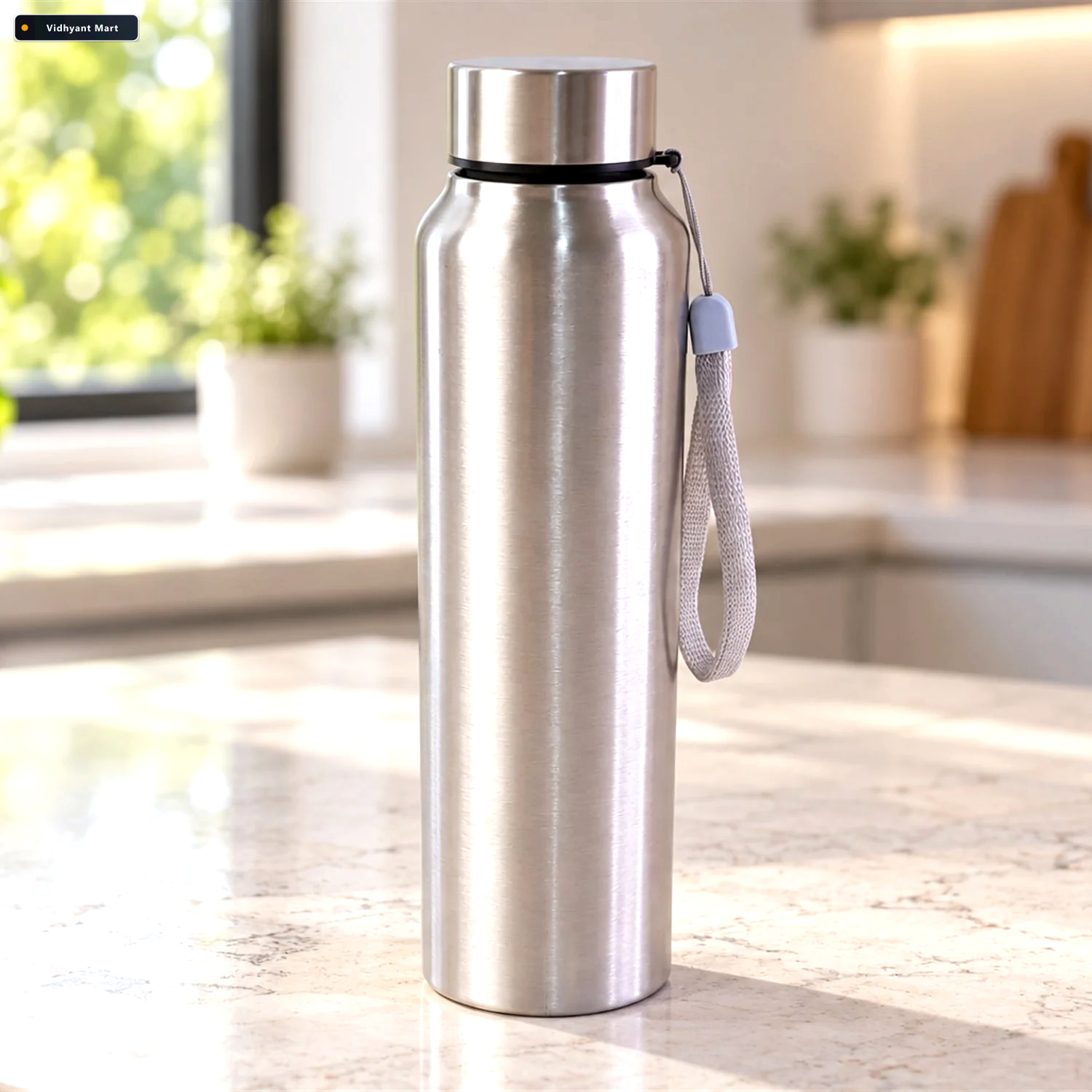 Vidhyant Mart Stainless Steel Water Bottle 1000ml Vacuum Insulat 1