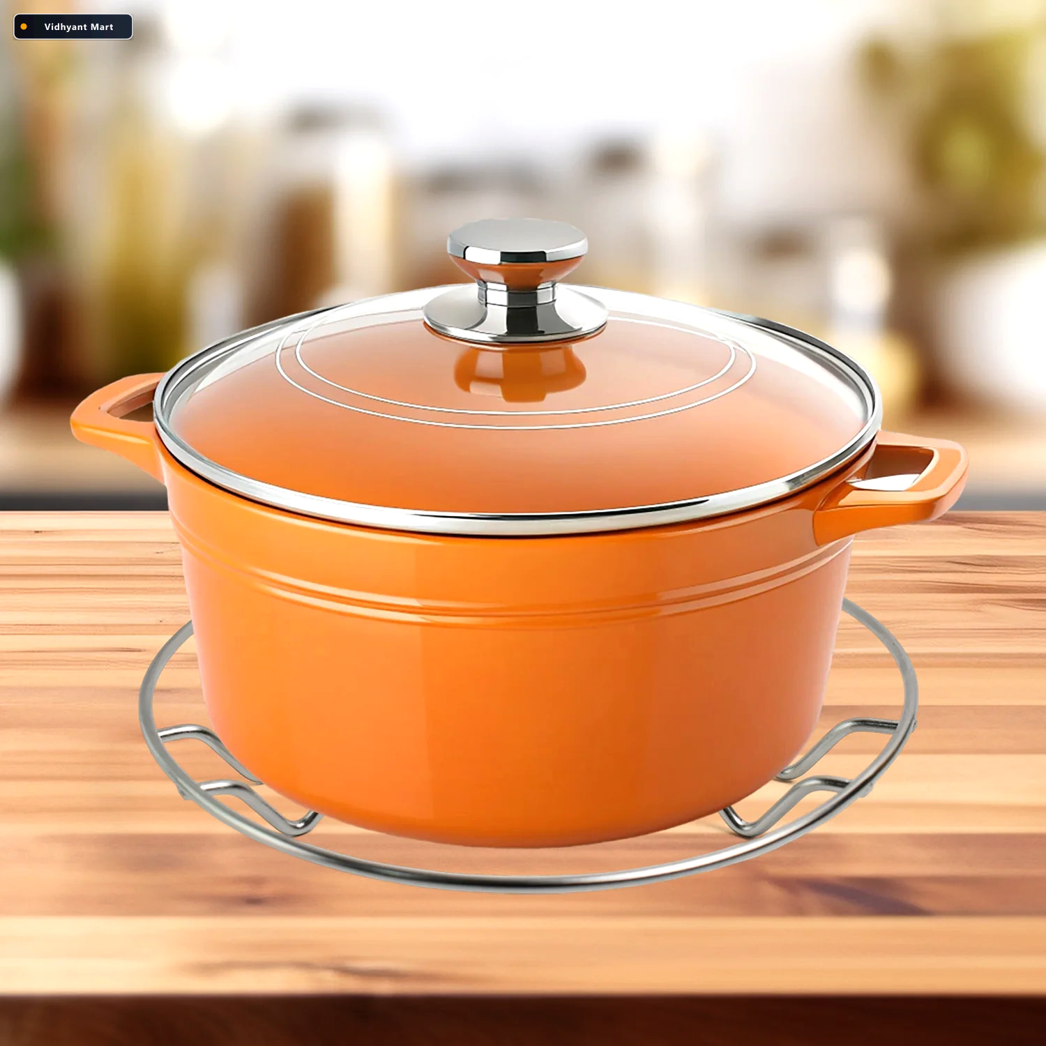 Vidhyant Mart Stainless Steel Wire Trivet Set Heat Resistant 3 P 3