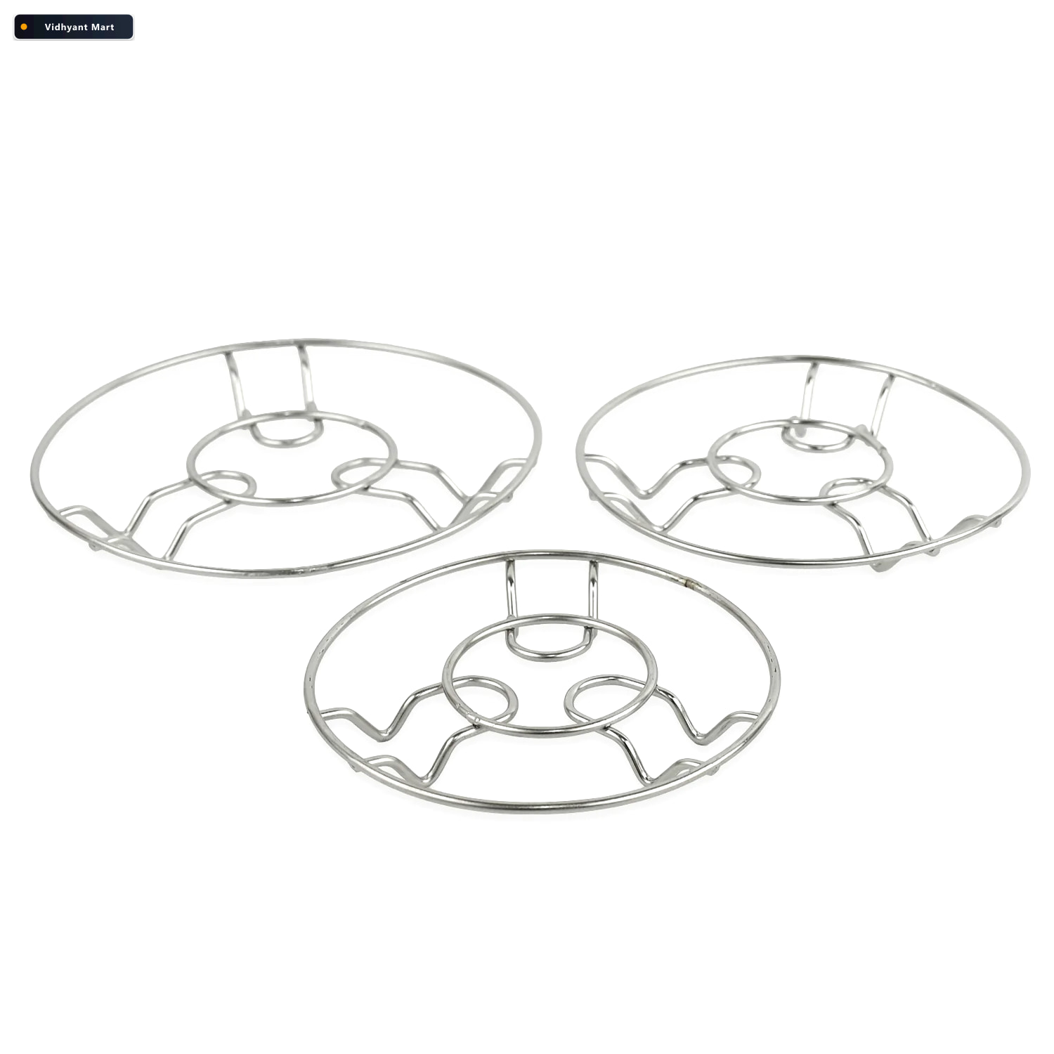 Vidhyant Mart Stainless Steel Wire Trivet Set Heat Resistant 3 P 4