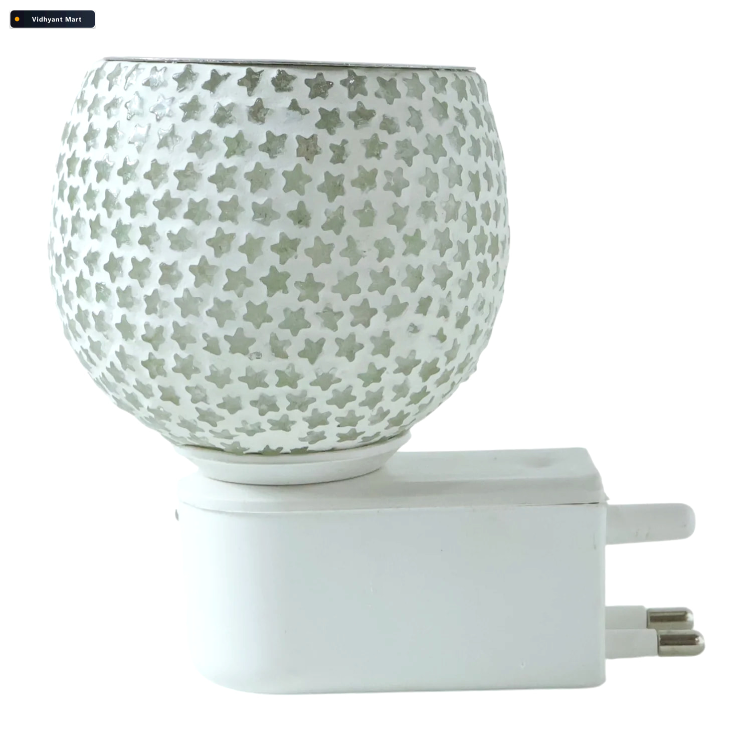 Vidhyant Mart Star Cut Glass Aroma Diffuser Elegant Plug In Nigh 4