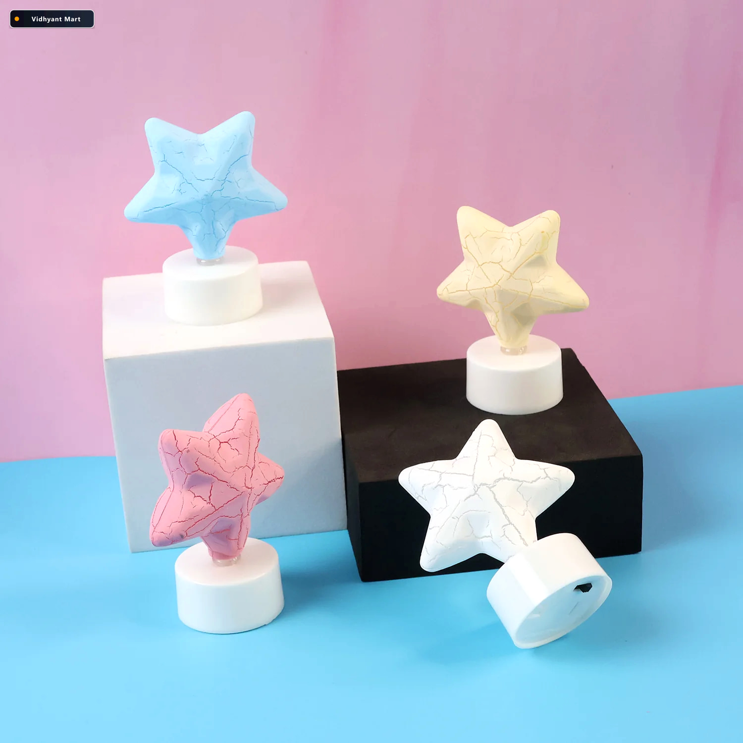 Vidhyant Mart Star Led Tealight Candles Set Of 4 Flameless Festi 3
