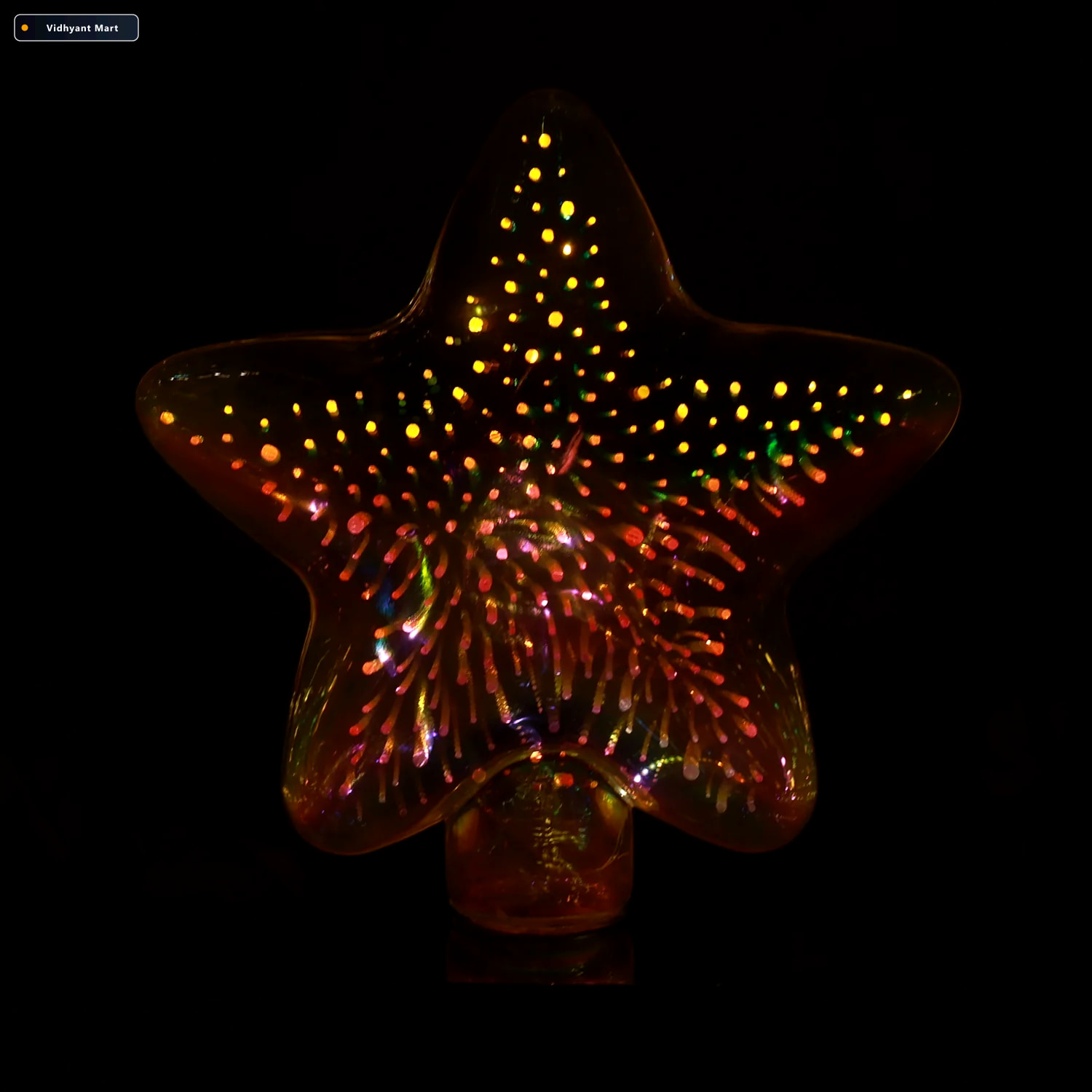 Vidhyant Mart Star Shaped 3d Illusion Led Night Lamp Multicolor 2