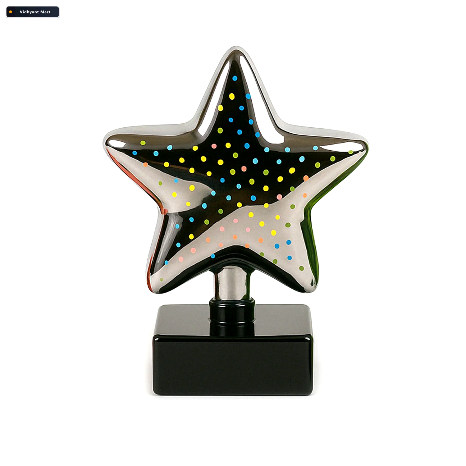 Vidhyant Mart Star Shaped 3d Illusion Led Night Lamp Multicolor 4