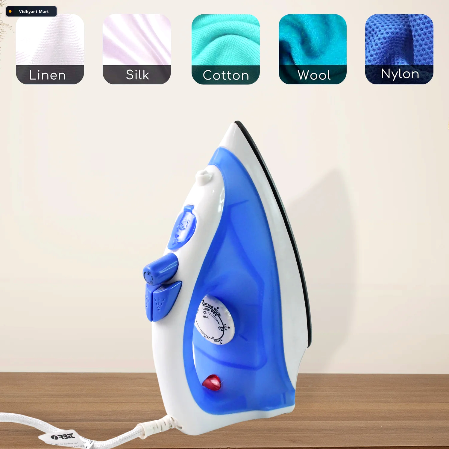 Vidhyant Mart Steam Iron Lightweight 1200w High Performance Orbi 3