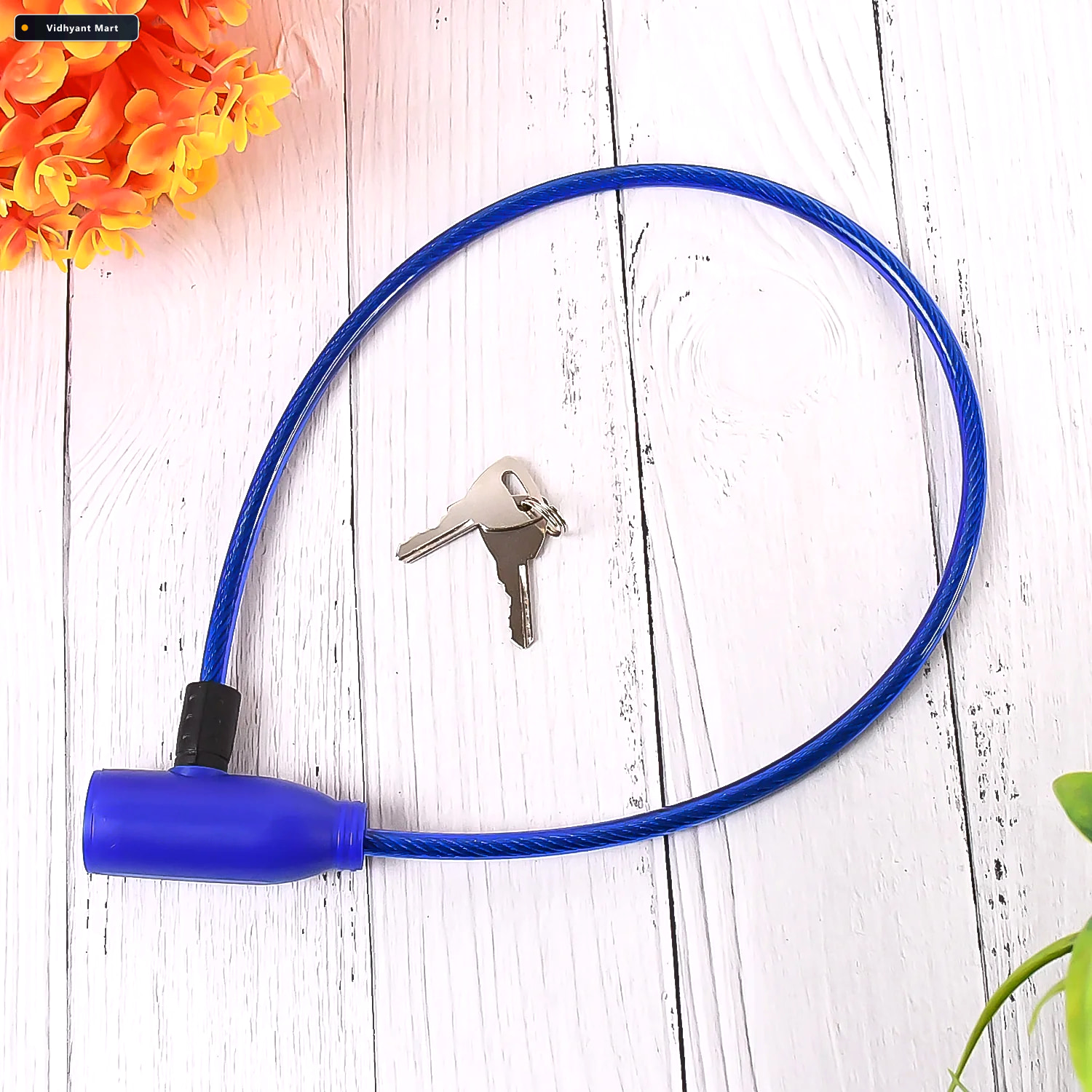 Vidhyant Mart Steel Cable Helmet Lock Heavy Duty Anti Theft Safe 1