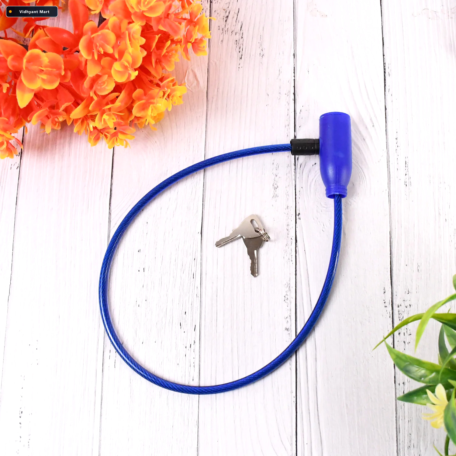 Vidhyant Mart Steel Cable Helmet Lock Heavy Duty Anti Theft Safe 3