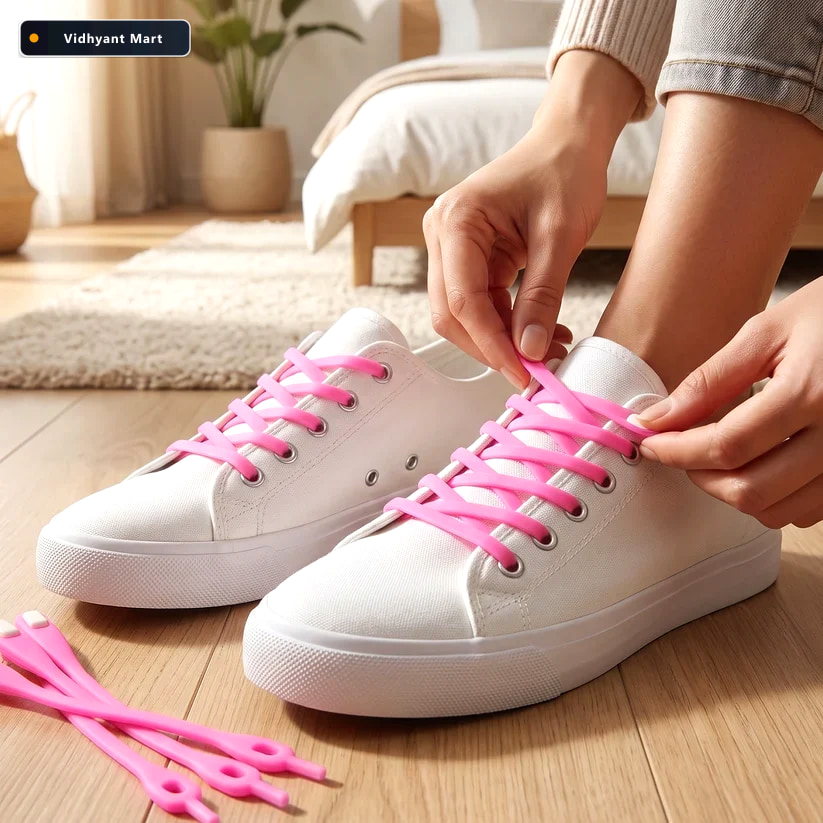 Vidhyant Mart Stretchable Silicone Shoelaces For Kids No Tie Sch 1