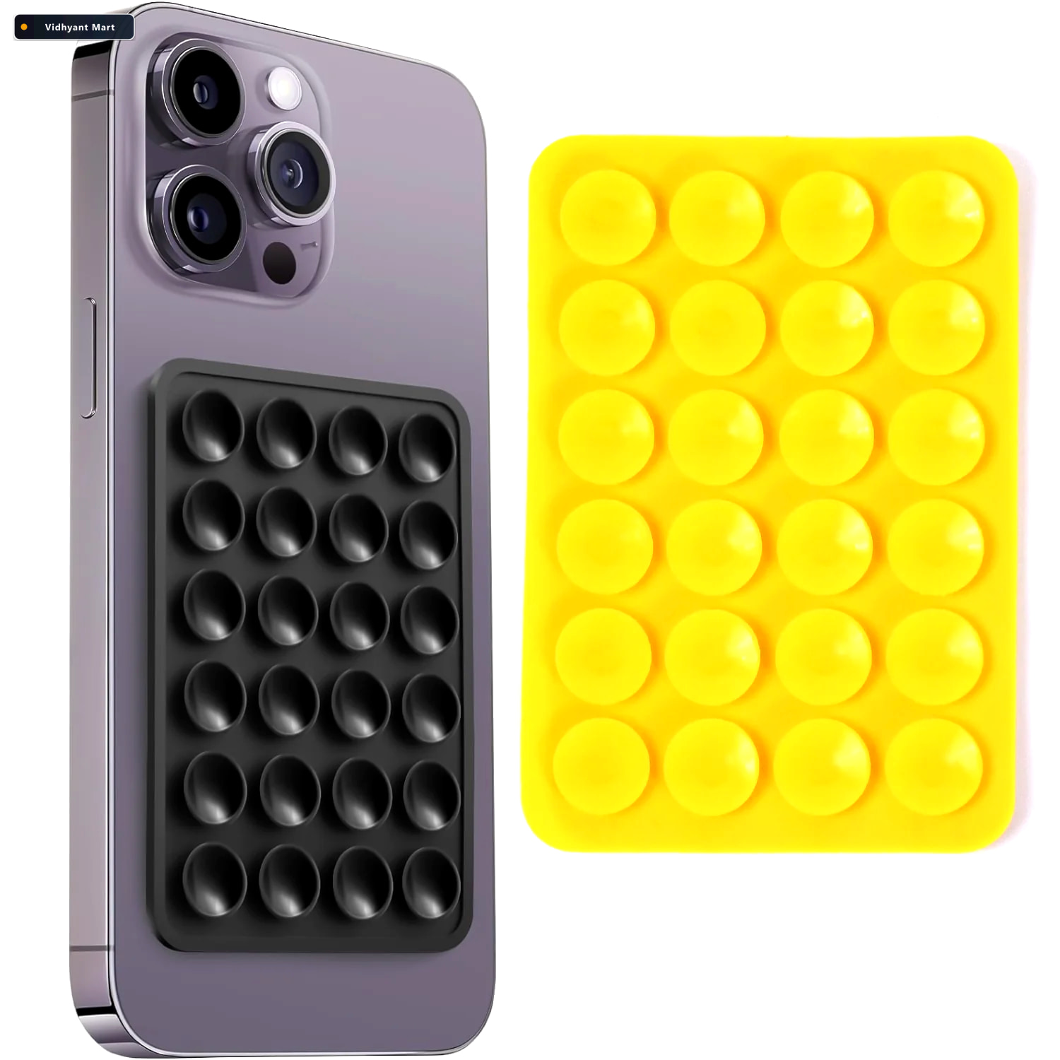 Vidhyant Mart Suction Phone Holder Mount Silicone Grip Mix Color 2