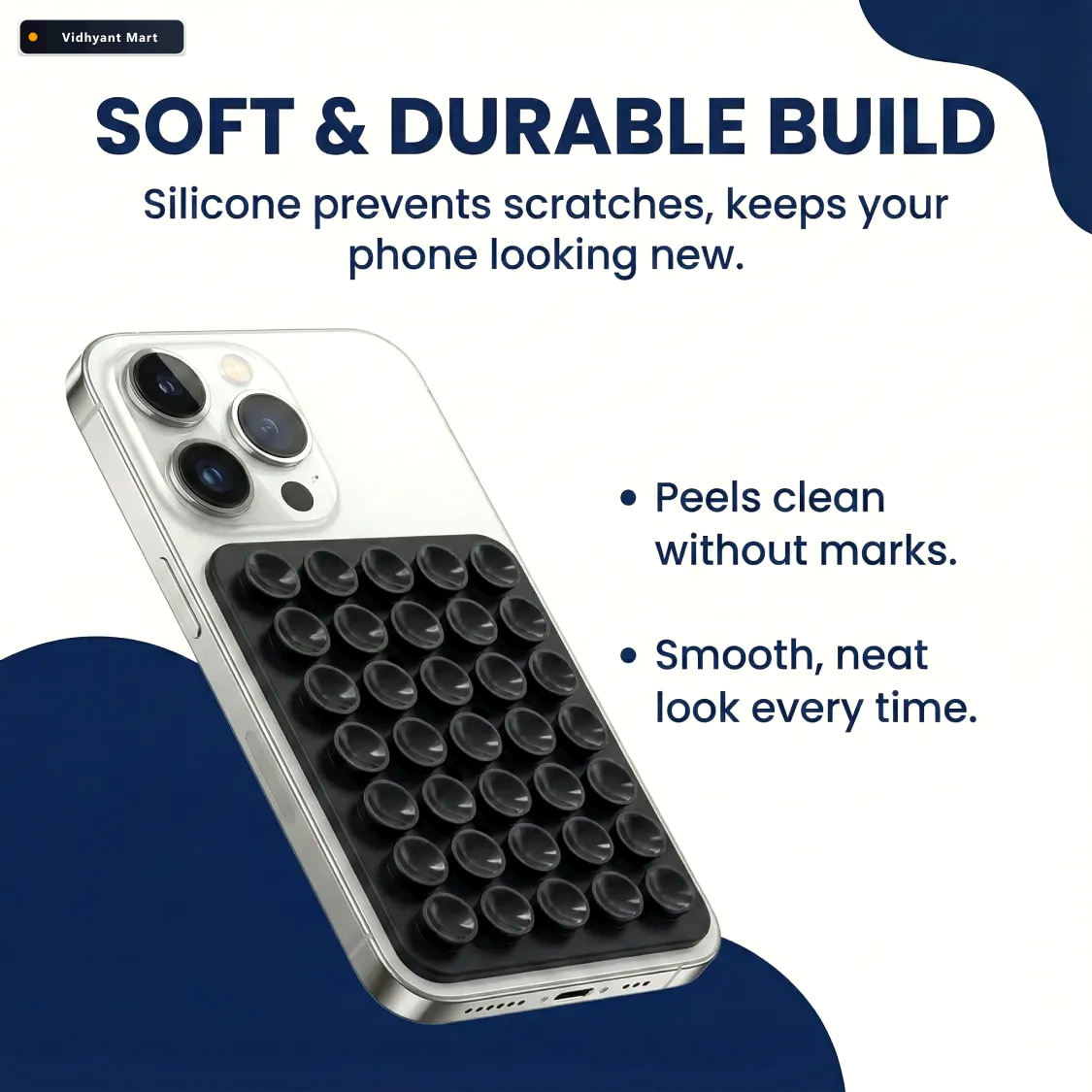 Vidhyant Mart Suction Phone Holder Mount Silicone Grip Mix Color 5