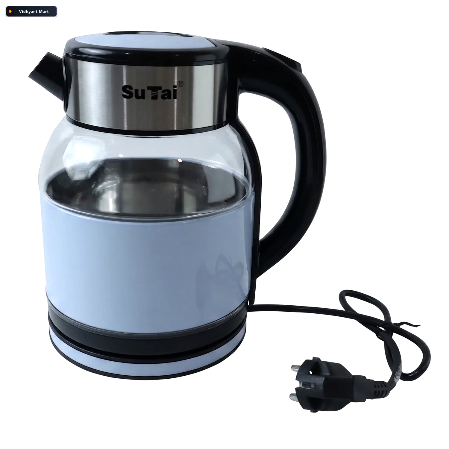 Vidhyant Mart Suta Electric Glass Kettle 2 Litre Stainless Steel 4
