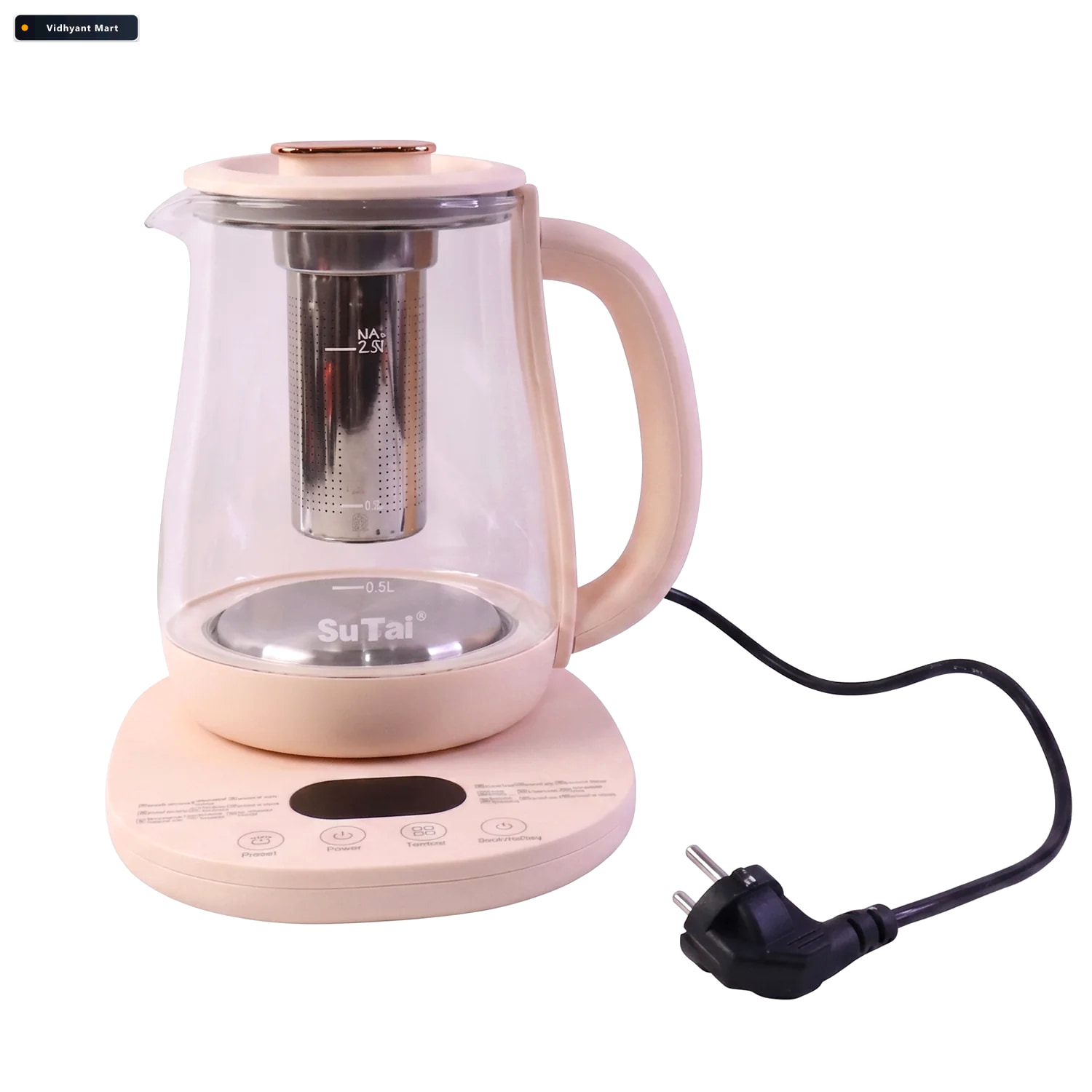 Vidhyant Mart Suta Electric Glass Kettle 23l Tea Maker With Infu 4