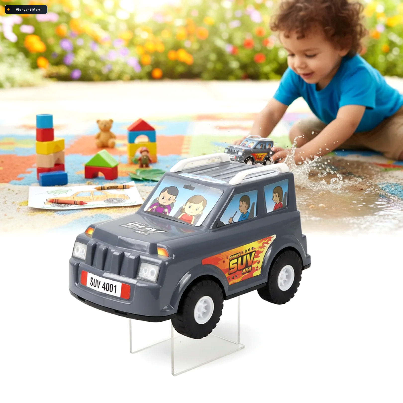 Vidhyant Mart Suv Toy Car For Kids Realistic Design Movable Whee 3