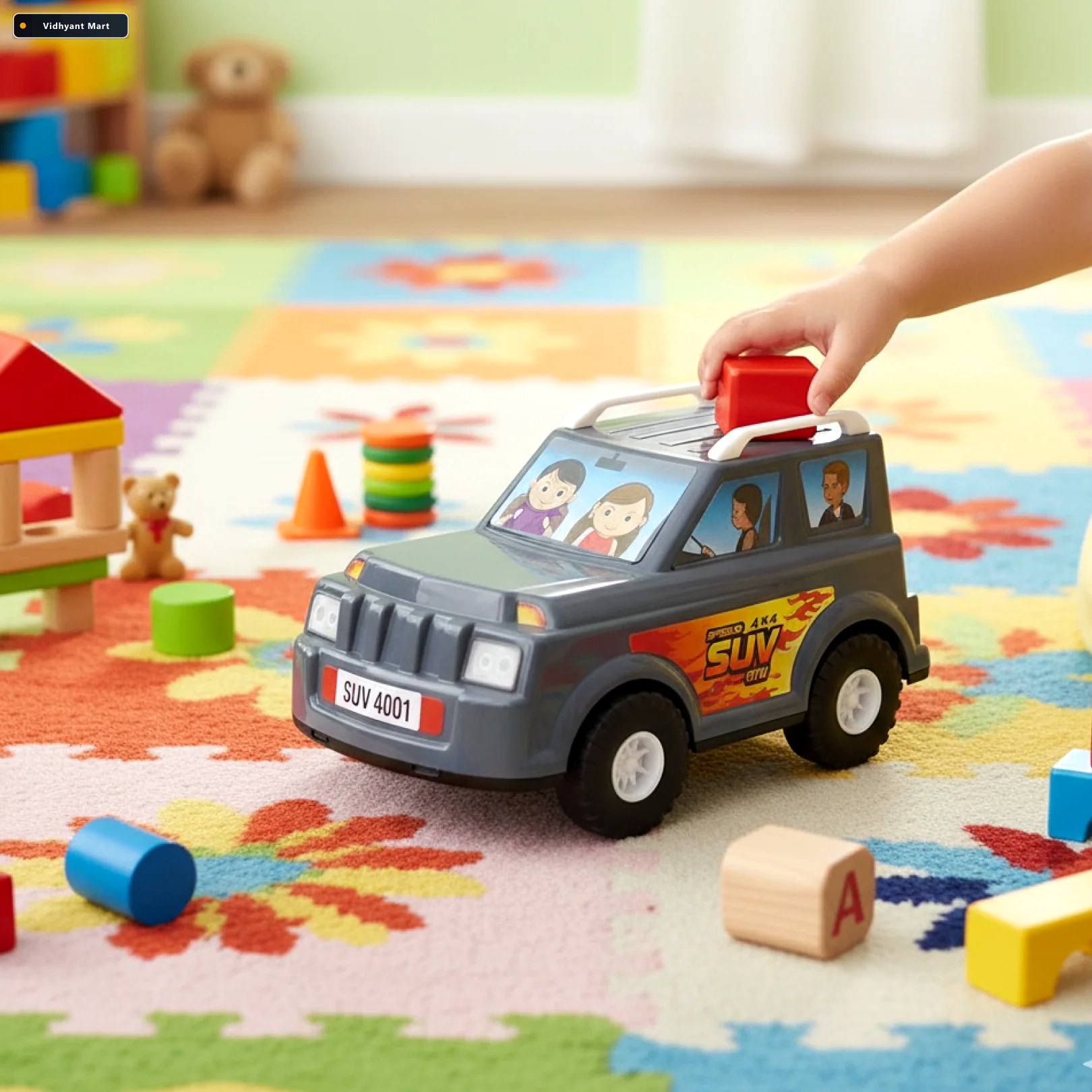 Vidhyant Mart Suv Toy Car For Kids Realistic Design Movable Whee 5