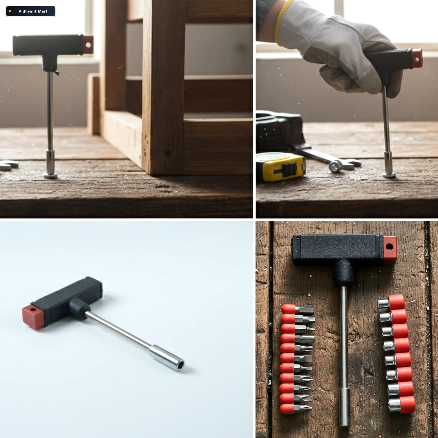 Vidhyant Mart T Handle Screwdriver Set 20 In 1 Interchangeable H 4