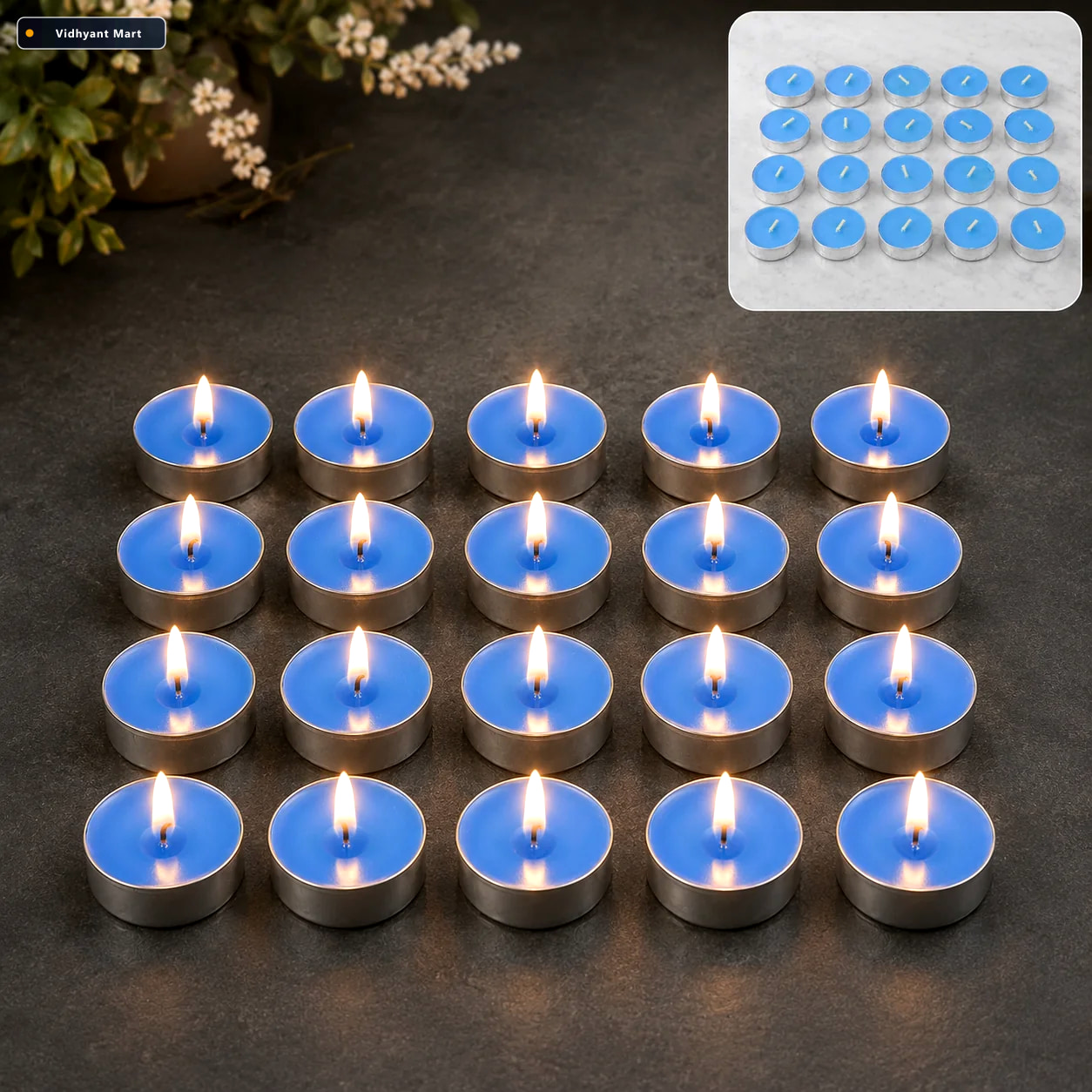 Vidhyant Mart Tea Light Candles Set 20 Multicolor Flameless Cand 2