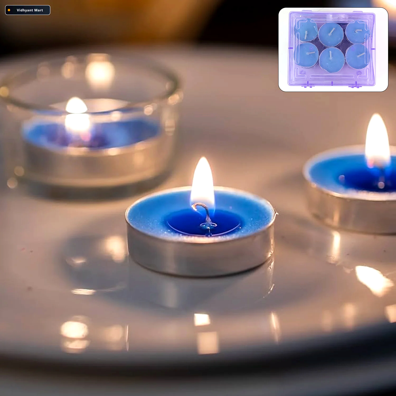 Vidhyant Mart Tea Light Candles Set 20 Multicolor Flameless Cand 4
