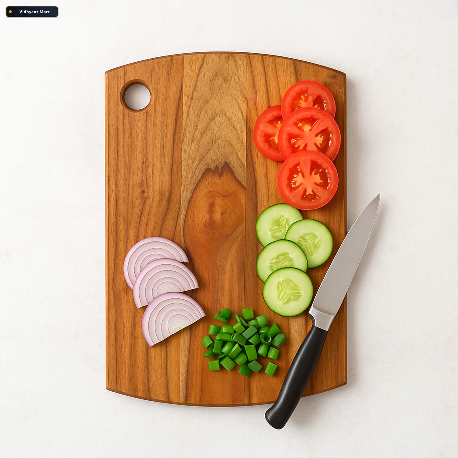 Vidhyant Mart Teak Wood Chopping Board Durable Heavy Duty Kitche 2