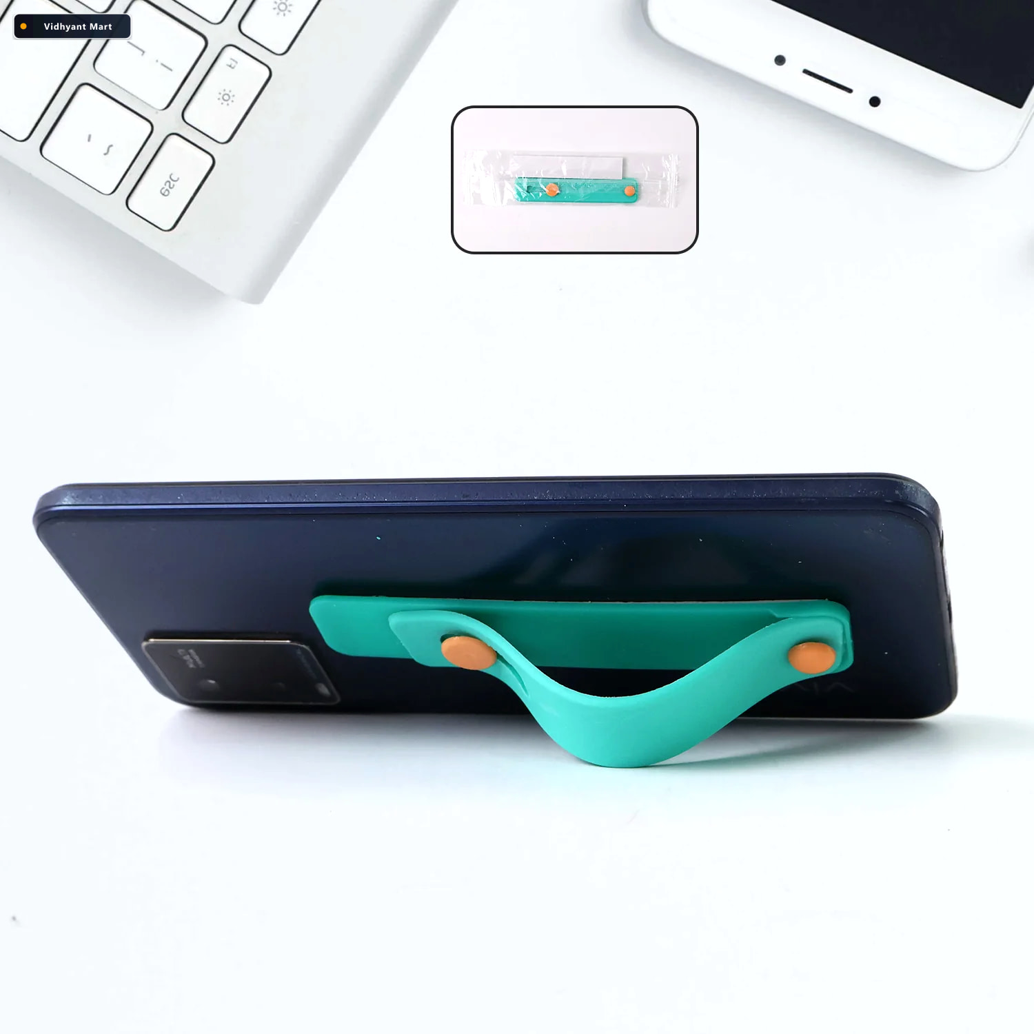 Vidhyant Mart Teal Green Phone Loop Finger Holder Secure Multifu 1