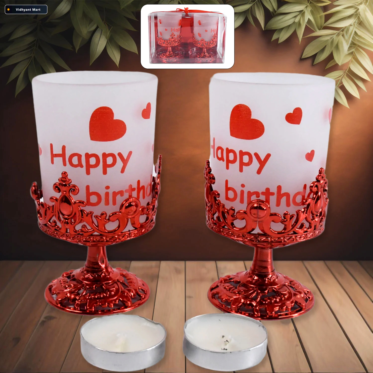 Vidhyant Mart Tealight Holder Stylish Plastic Candle Diya Stand 3