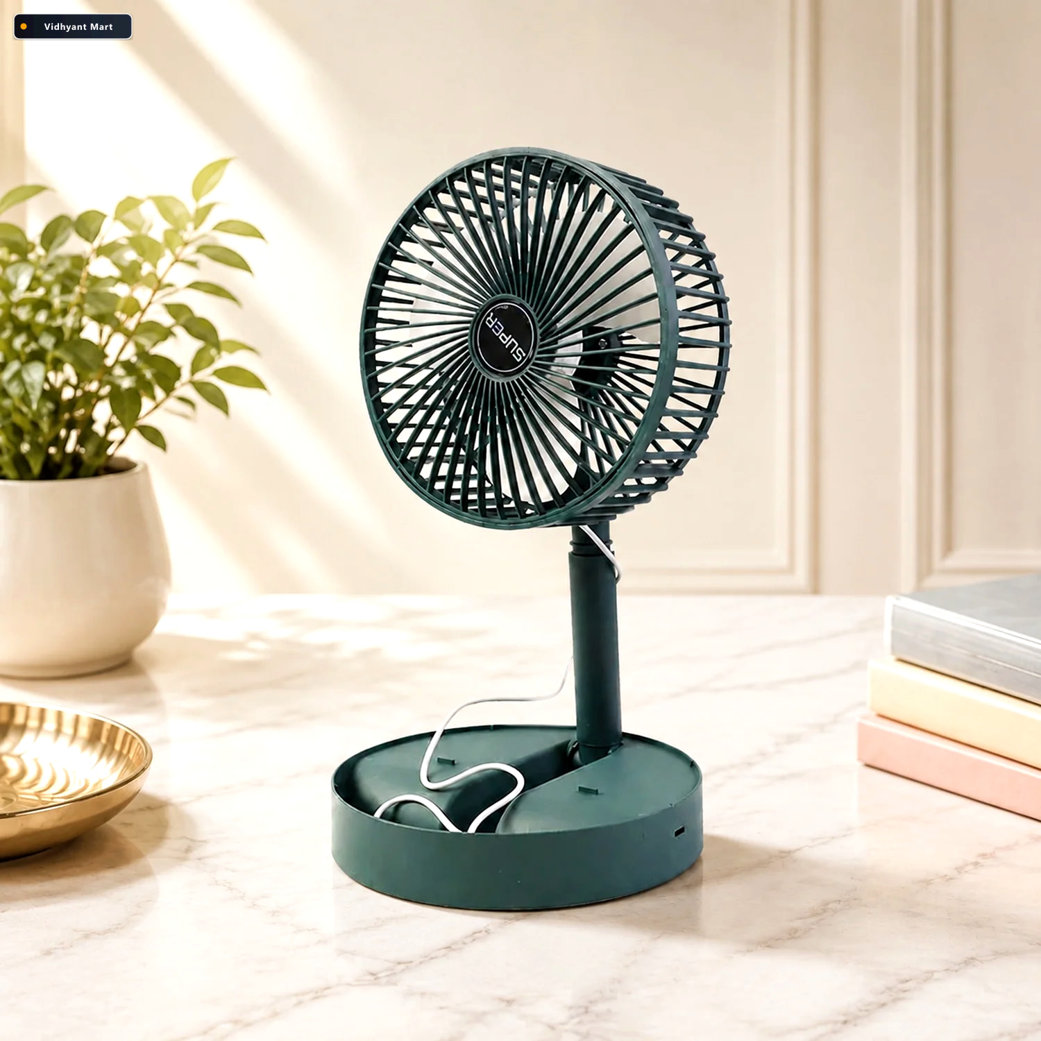 Vidhyant Mart Telescopic Foldable Mini Usb Desk Fan Adjustable Q 1