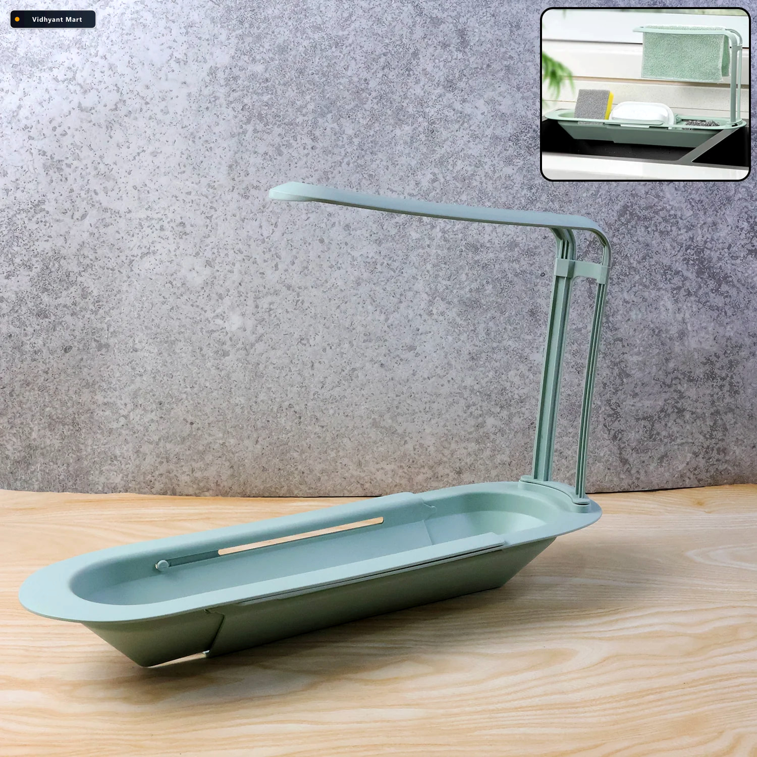 Vidhyant Mart Telescopic Sink Storage Rack Adjustable Space Savi 1