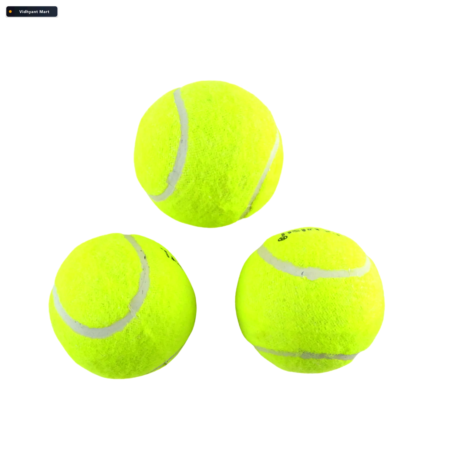 Vidhyant Mart Tennis Ball Set Durable Bright Yellow Balls For Pr 4