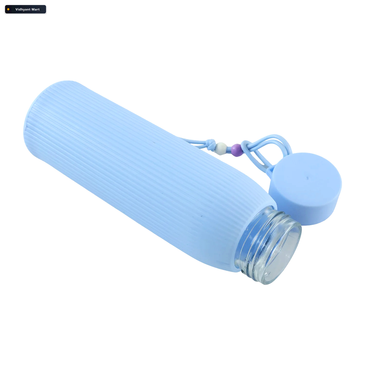 Vidhyant Mart Textured Glass Water Bottle Leakproof For Travel D 3