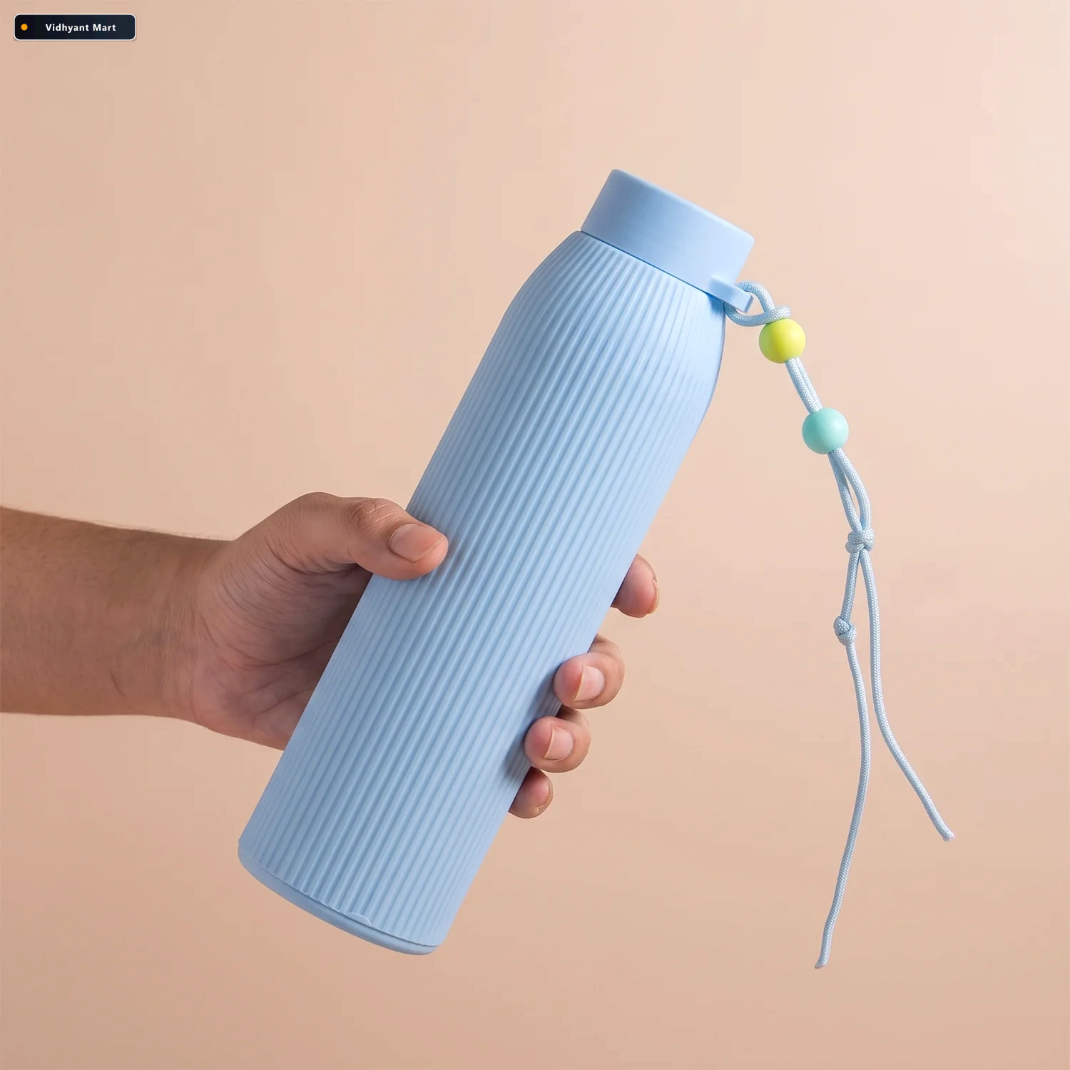 Vidhyant Mart Textured Glass Water Bottle Leakproof For Travel D 4