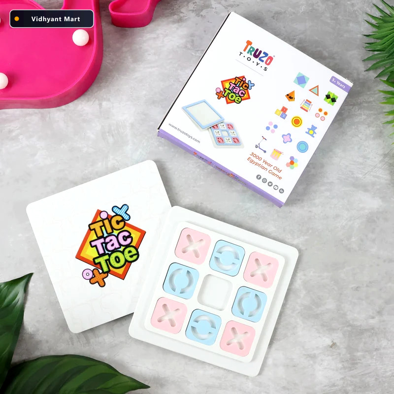Vidhyant Mart Tic Tac Toe Board Game Classic Portable Strategy S 4