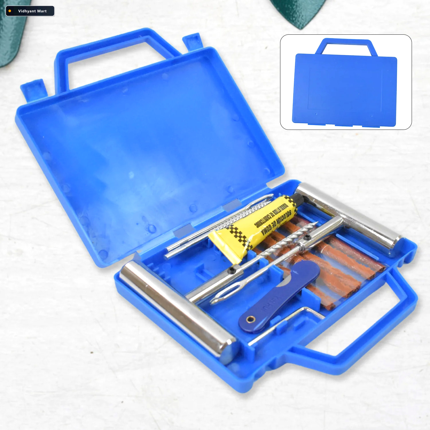 Vidhyant Mart Tire Repair Kit 13 Piece Portable Set Powerpulse 1